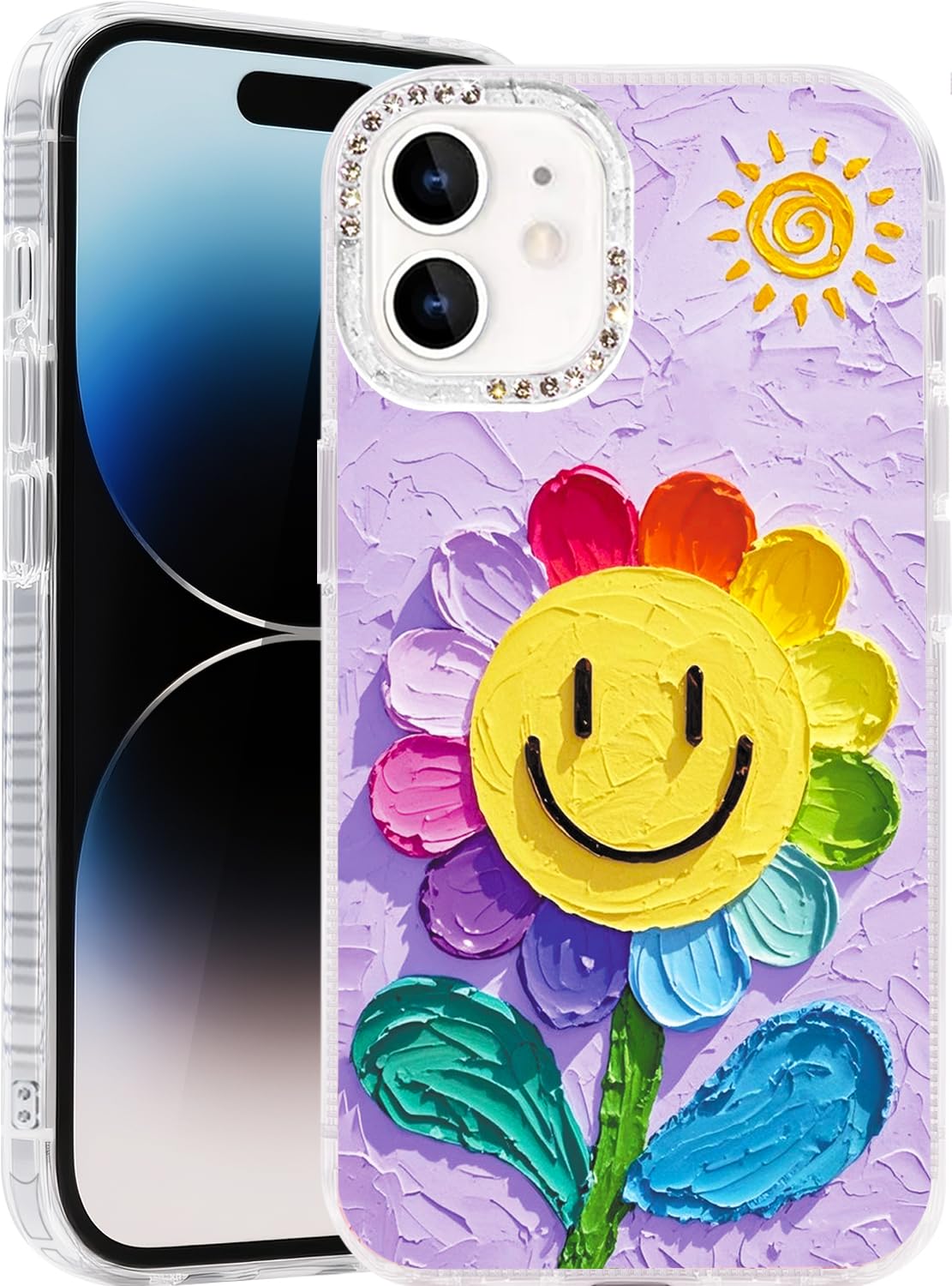 Compatible with iPhone 17 Case,with [Soft Slim][Camera Protection] Cute Fishing Cats Shiny Aesthetic Phone Cover Anti-Yellowing Shockproof Protective Cover for Women Girl
