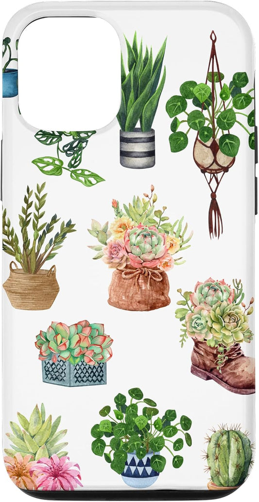 iPhone 14 Boho Indoor and Outdoor Plant Lover Succulent Cactus Nature Case