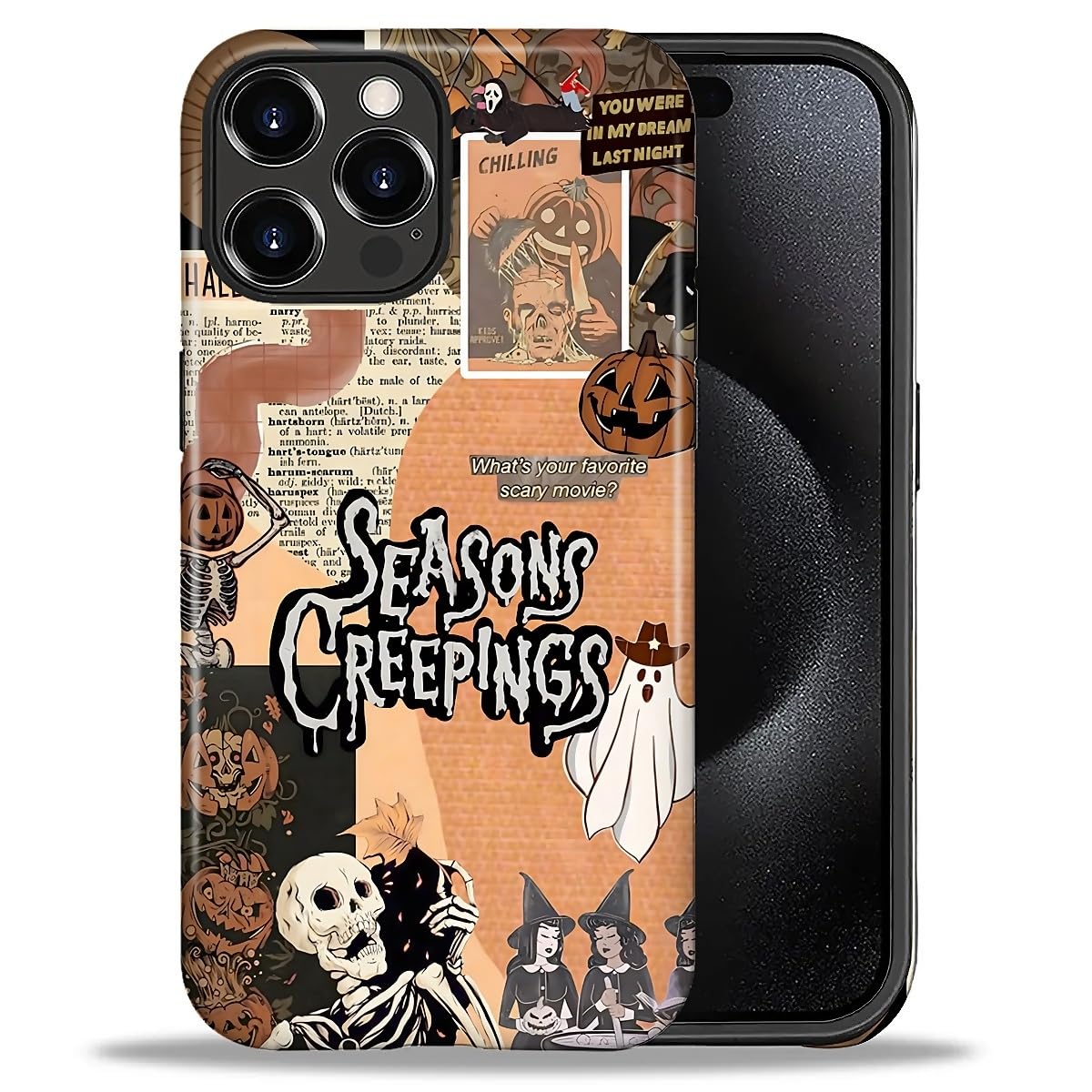 for iPhone 17 Pro Max Case,Hybrid 2-Layer Hard Shell + Silicone Protective Case -Resistant Shockproof- Ally's Dog's Cute College Summer Flower Collage