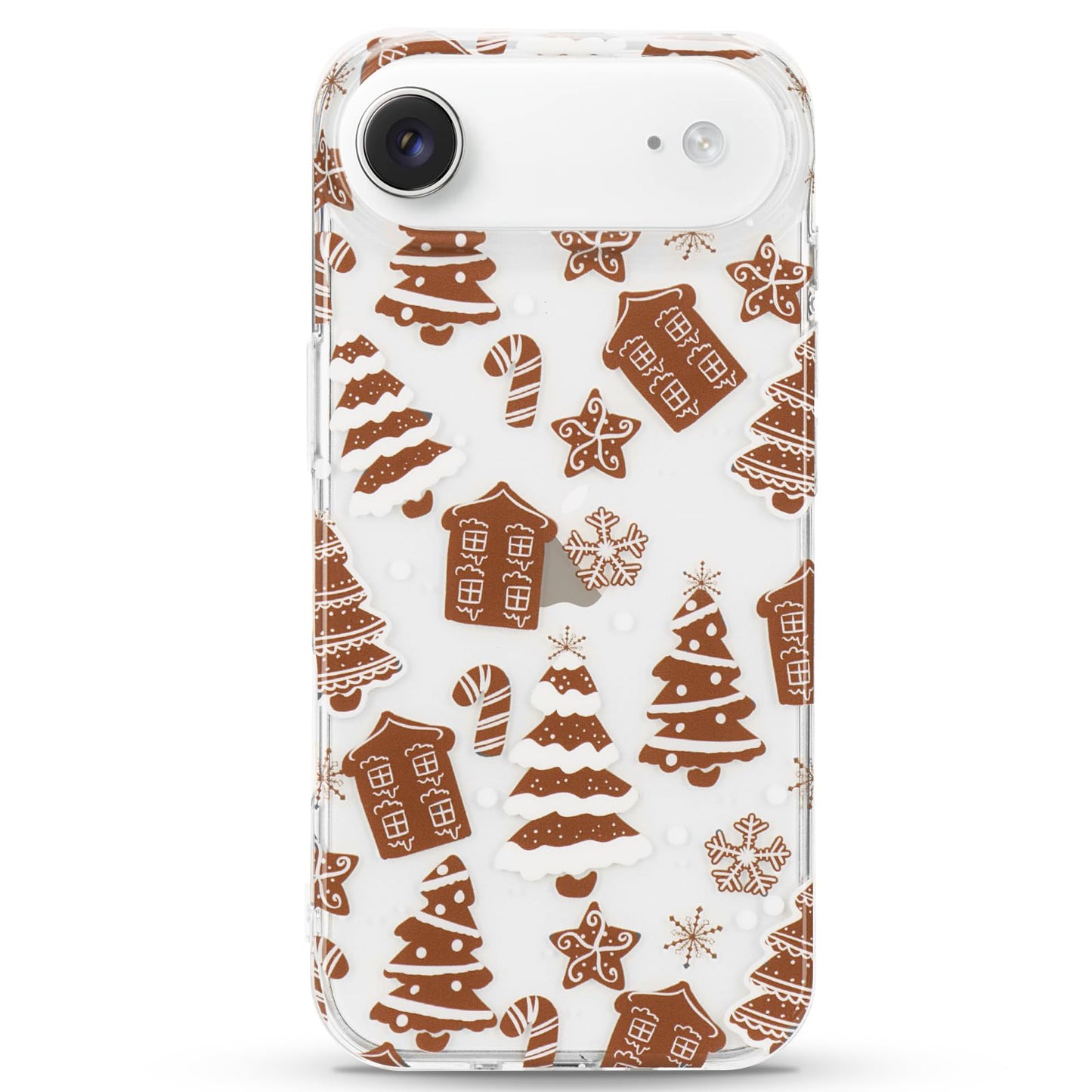 LCHULLE for iPhone 12/12 Pro Christmas Case Xmas Santa Holiday Clear Case | Cute Transparent Design for Women Men Kids, Slim Fit Soft TPU Silicone Shockproof Protective Back Cover - Xmas Tree