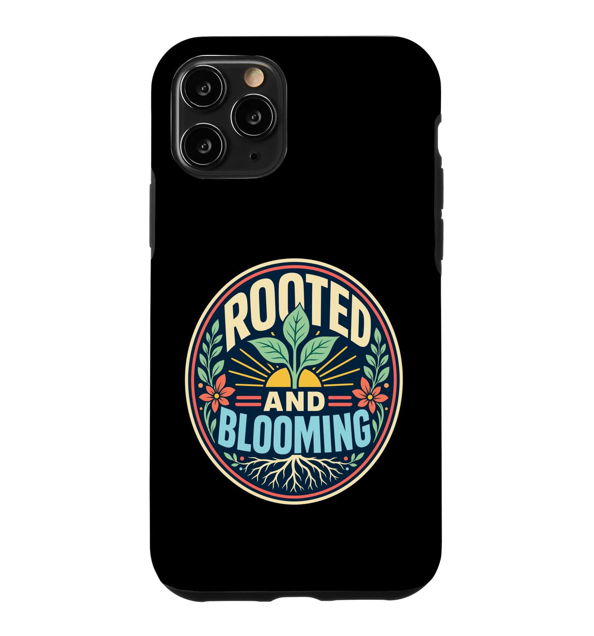 Rooted Blooming Plant Nature Retro Case for iPhone 16