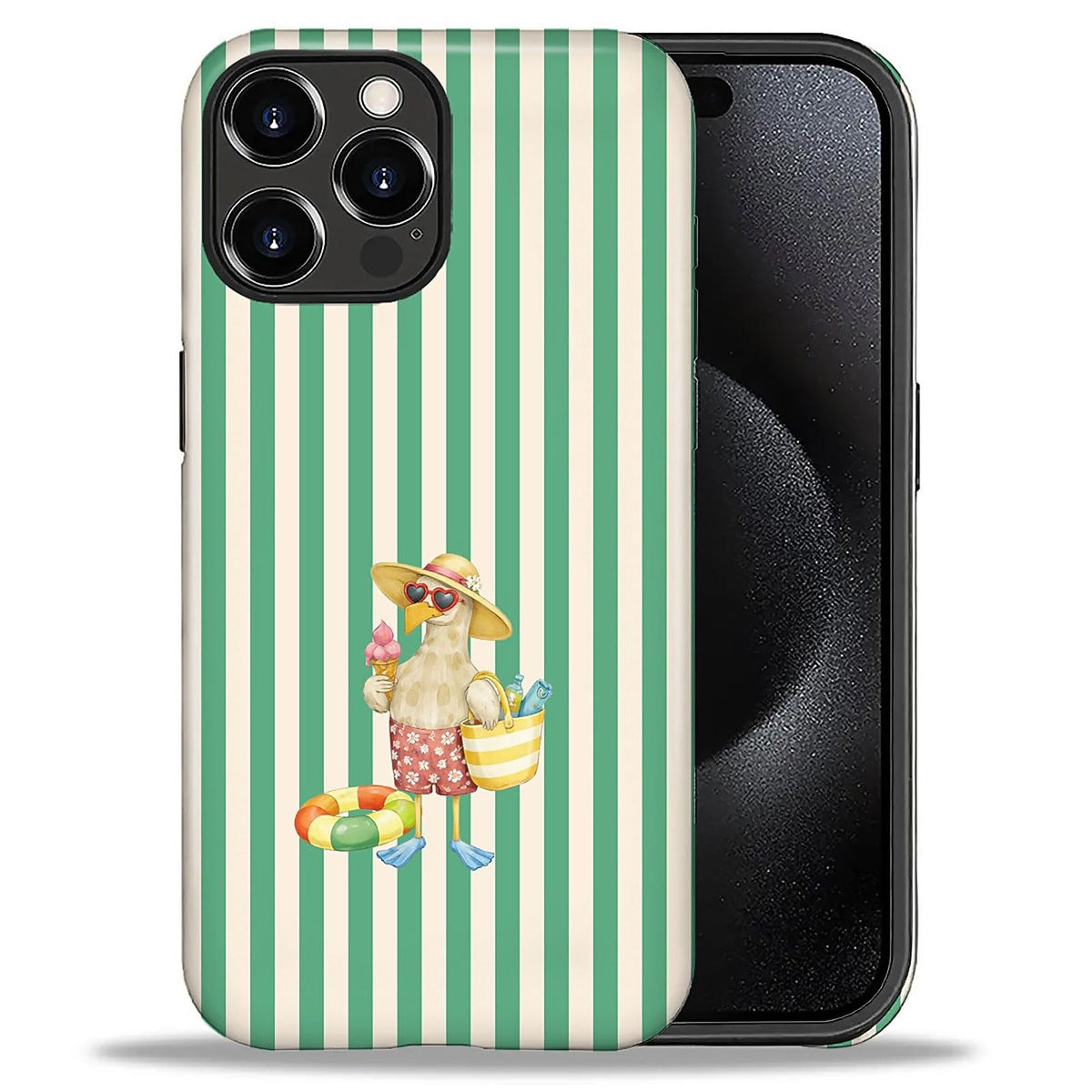 Case Compatible with iPhone 17 Pro,Double Layer Protection, Matte Finish, Anti-Drop and Anti-Fingerprint Armor -Yellow Striped Taco Vacation Sausage Dog Collage