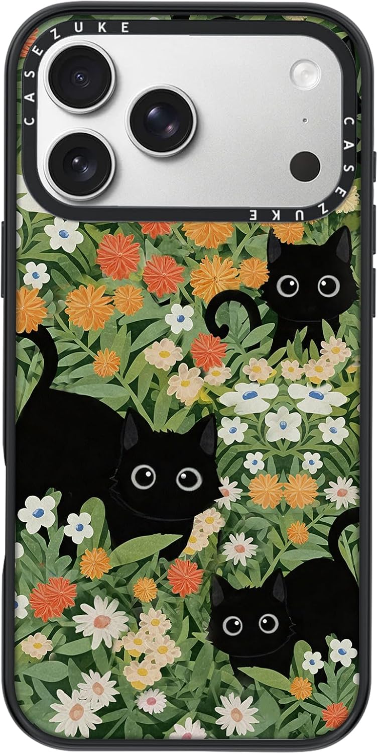 Clear TPU Phone Case Cover for iPhone with Design, Drop Protection, Cute Case for Girl Women (Cat2, iPhone 17 Pro Max)