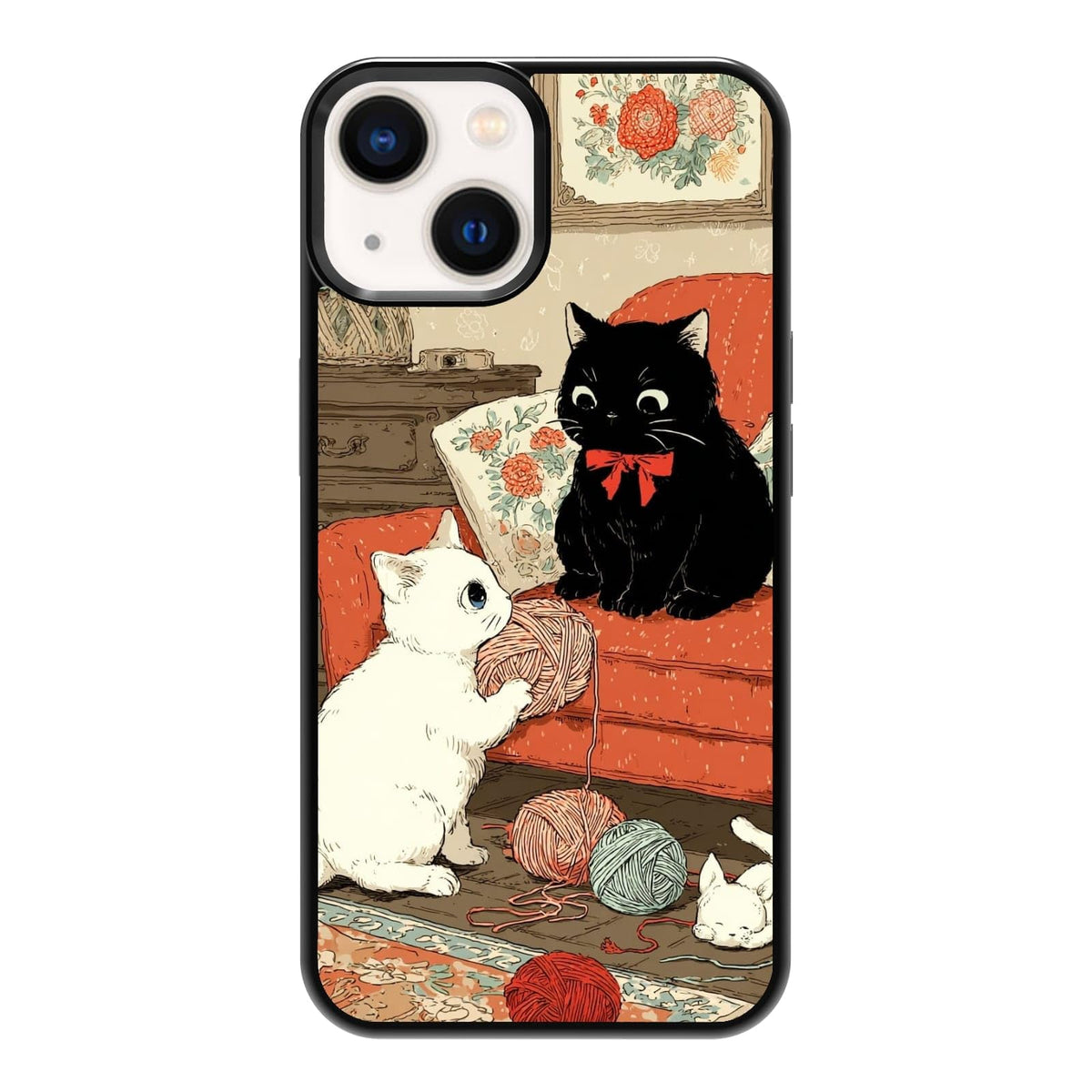 Four Seasons Tree of Life Watercolor Nature Phone Case, Shockproof Protective Cover for iPhone 11 12 13 14 15 16 17 Pro Max Plus Mini XR 7 8 SE