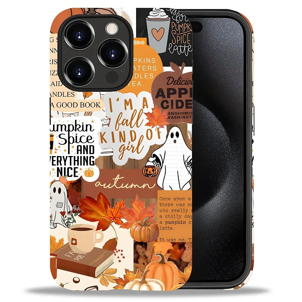 Case for iPhone 17,Drop Protection Hybrid 2-Layer Hard Phone Cover-Vintage Christmas Stamps Collage