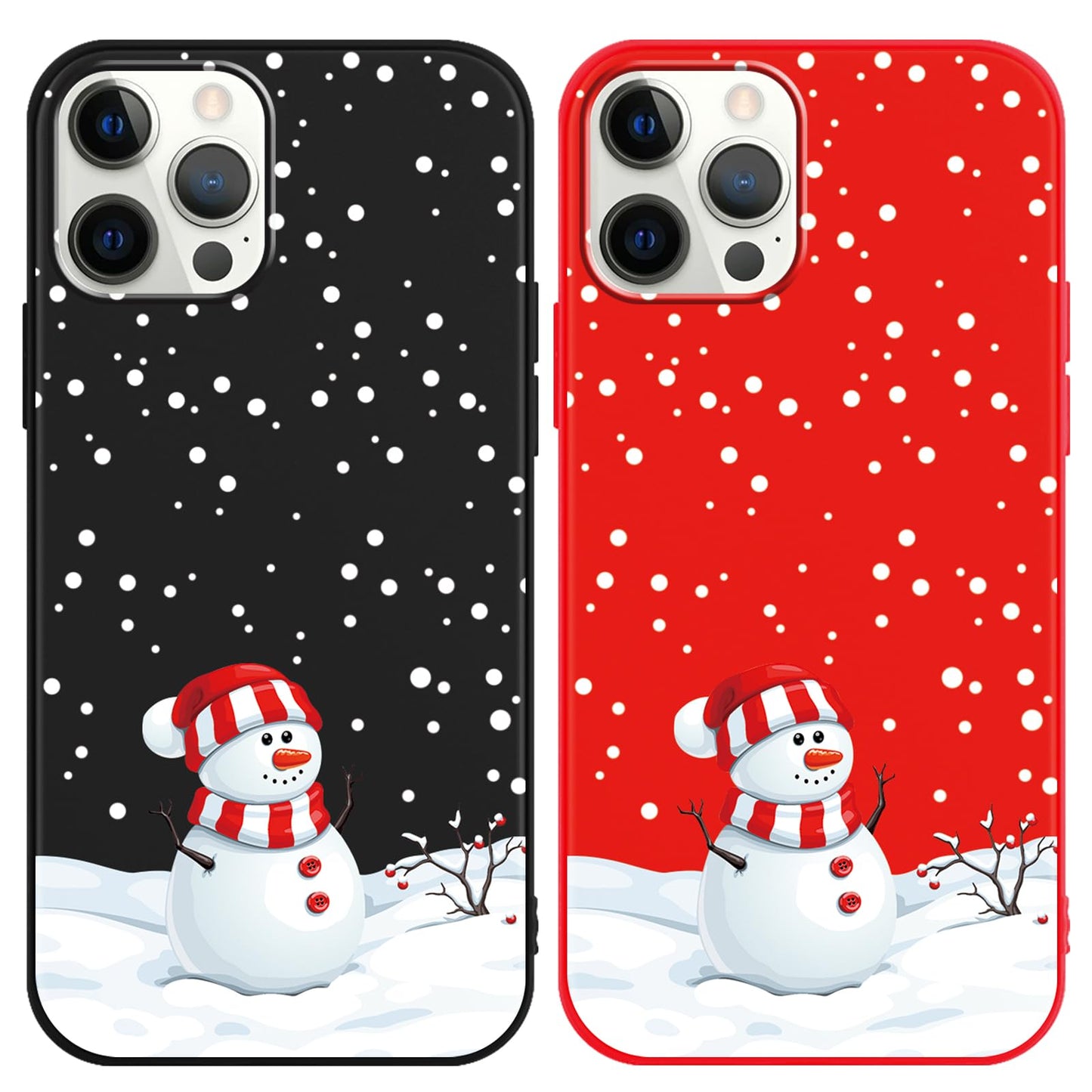 2 Pack Christmas Phone Case for iPhone 16 6.1'', Cute Christmas Tree Pattern Gifts Case with Gingerbread Canes Design Soft TPU Anti-Fall Protective Slim Shockproof Cover for Girl Women Men