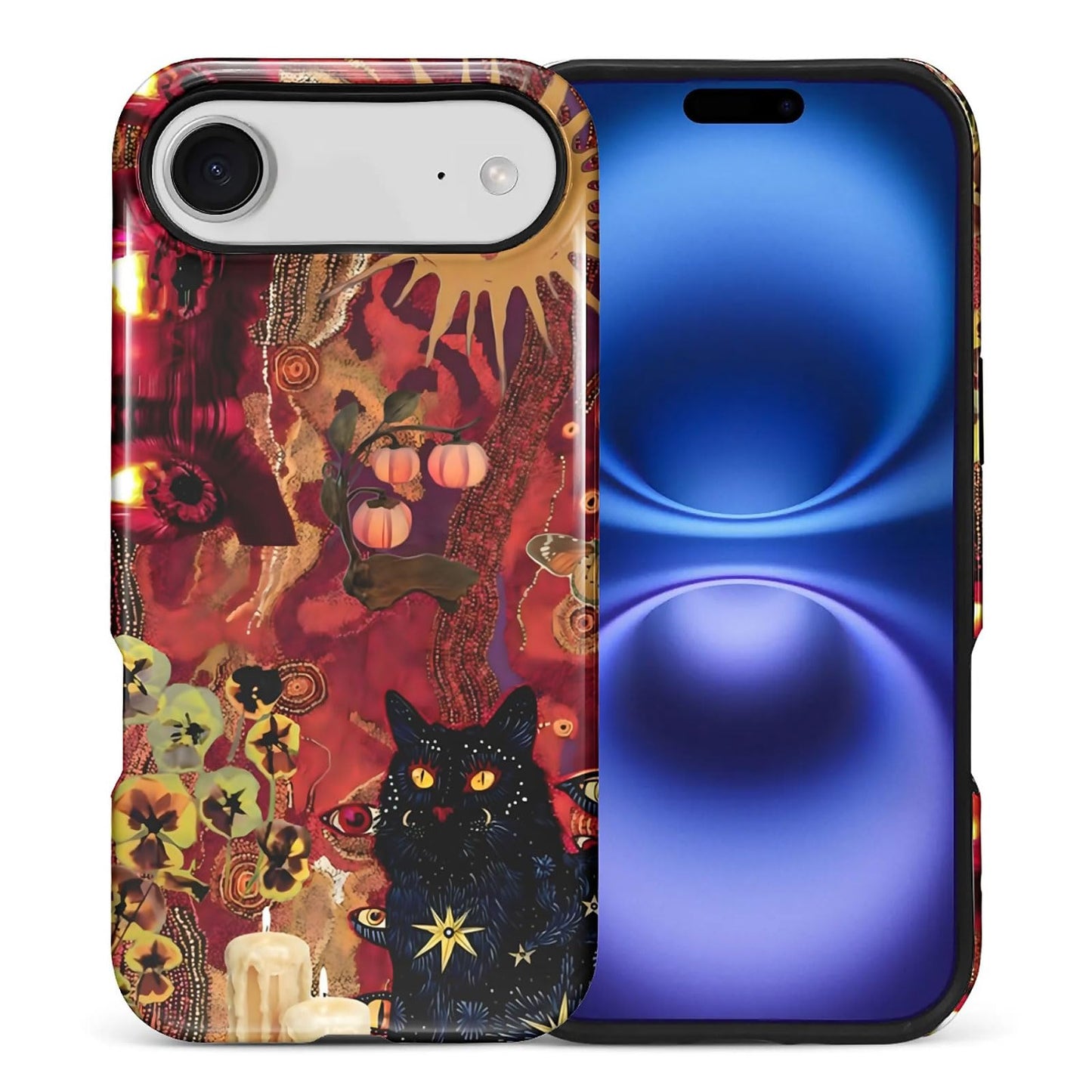 for iPhone 13/14 Case,Hybrid 2-Layer Hard Shell + Silicone Protective Case -Resistant Shockproof- Ally's Dog's Cute College Summer Flower Collage