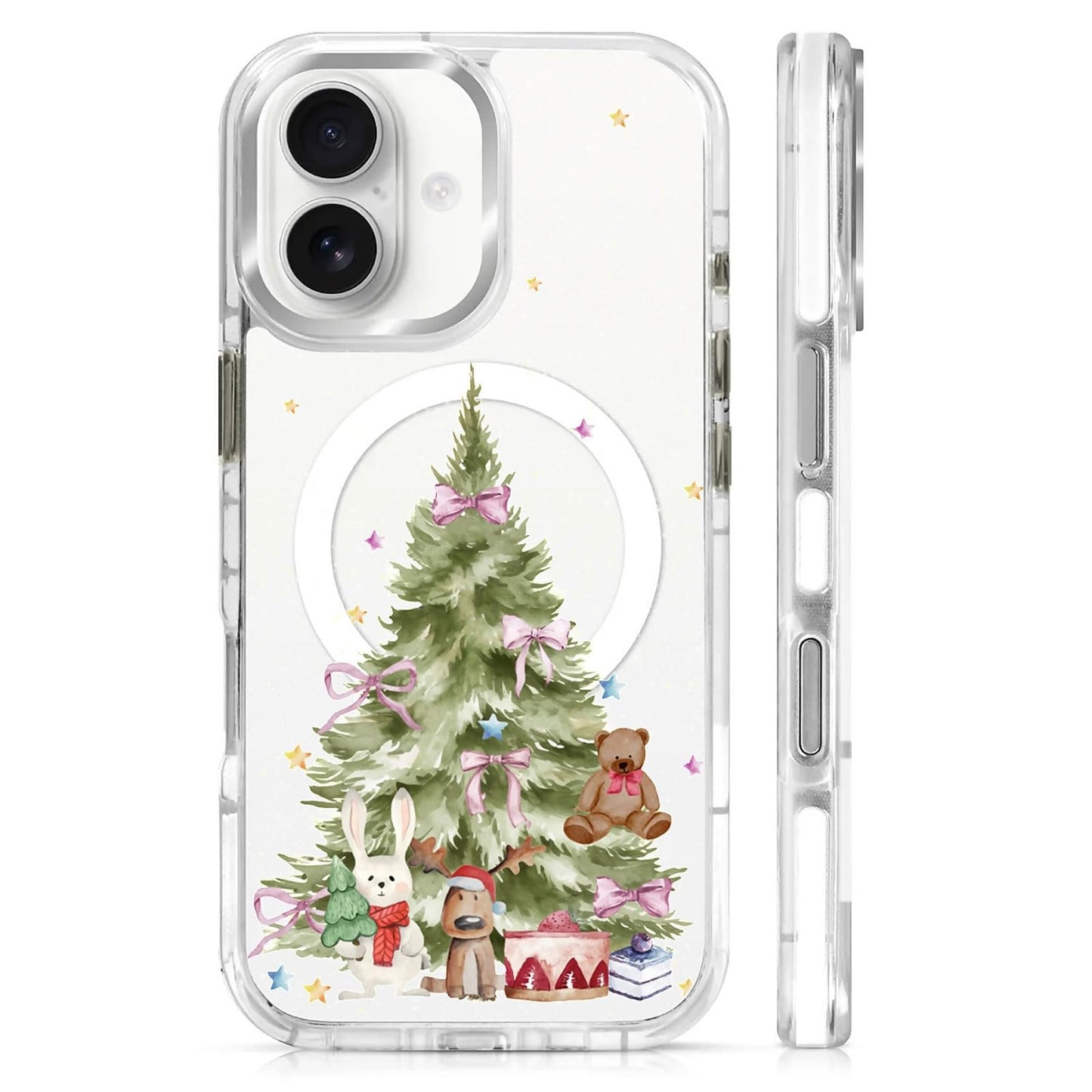 for iPhone 15 Case,Compatible with MagSafe,The Transparent TPU Silicone Protects The Phone Case from Drops, Slips and Fingerprints.Blue Ocean Whale Shark Octopus Turtle Collage