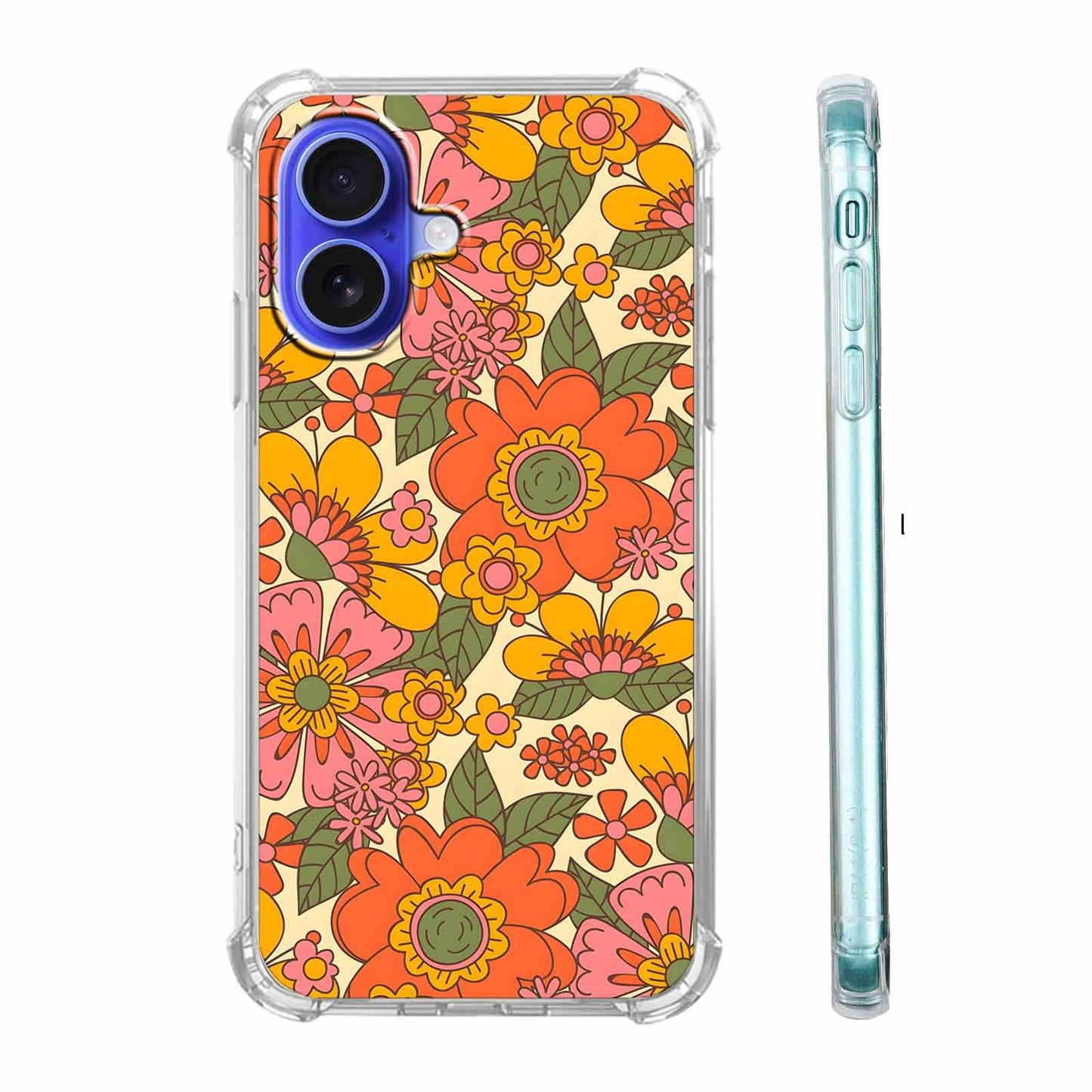 Christmas Aesthetic Case for iPhone 16,Winter Holiday Elements Collage Case for Kids,Soft TPU Bumper Case Compatible with iPhone 16,6.1"
