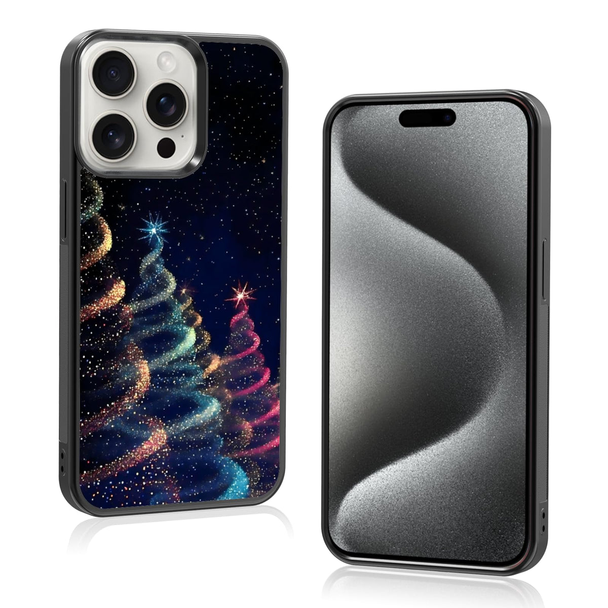 Cute Christmas Tree Bow Phone Case: Kawaii Winter Non-Slip Design Compatible with iPhone 13./14 Case for Women & Girl（14）