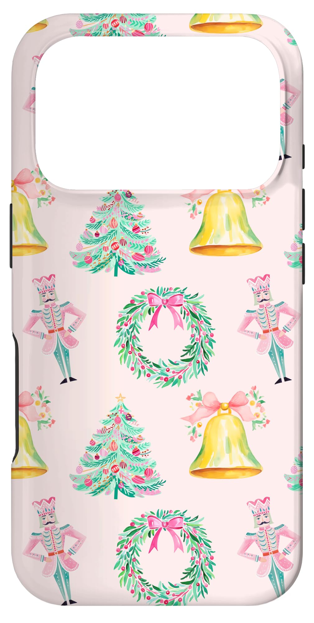 Preppy Pink Christmas Nutcracker Print Case for iPhone 15