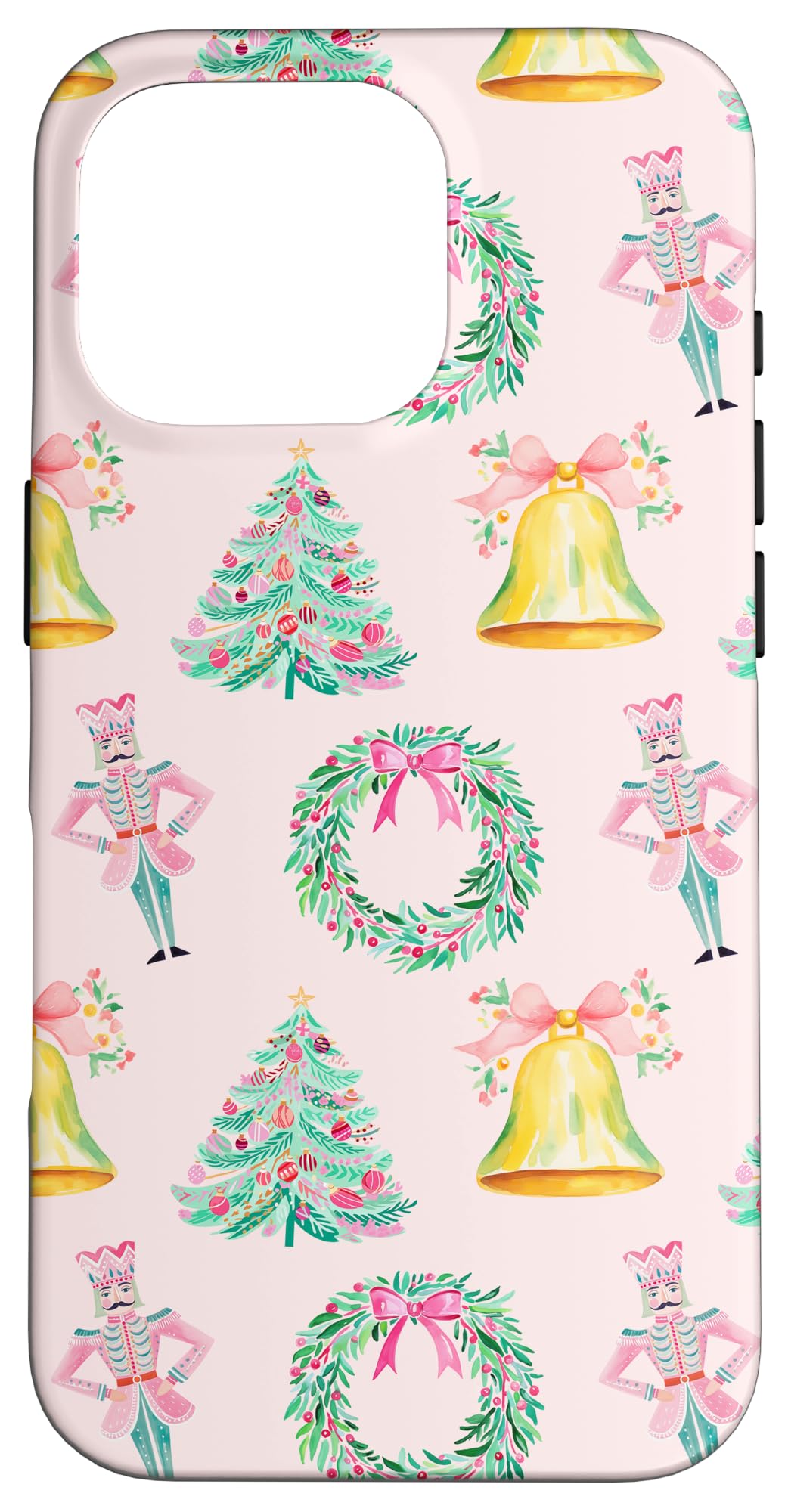 Preppy Pink Christmas Nutcracker Print Case for iPhone 15