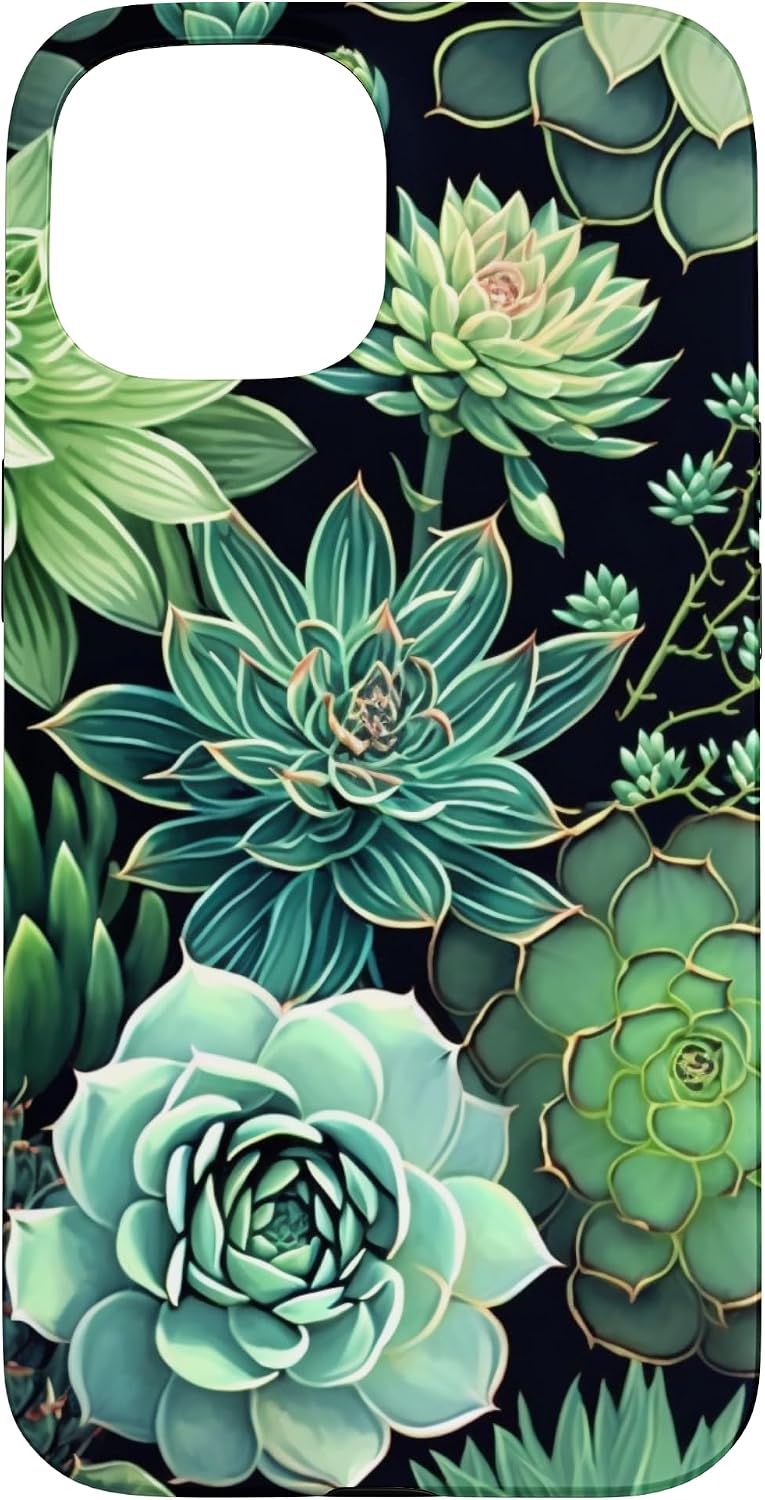 Succulent Plant Botanical Green Floral Pattern Flower Cactus Case for iPhone Air