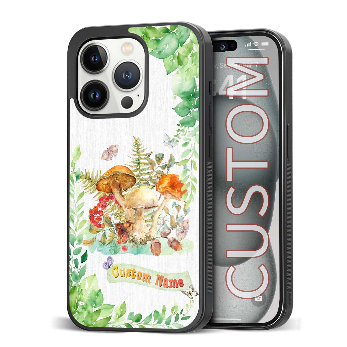 Custom Name Phone Cases for Plant LoverKawaii Wildland Shockproof Cover Case for iPhone 11 12 13 14 15 16 17 Pro Max Plus Mini Xr Xs| for Samsung S20 S21 S22 S23 S24 S25 S26 Ultra Plus FE