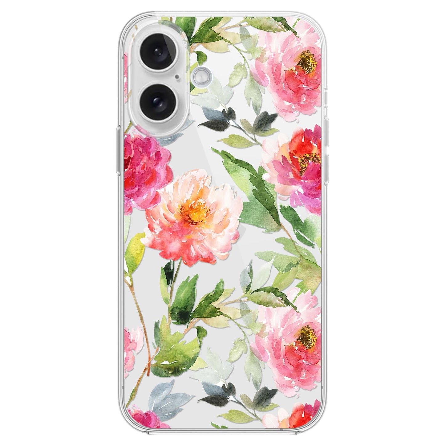Blingy's for iPhone 16 Case, Christmas Pattern Winter Snowman Style with Falling Snowflake Design Transparent Soft TPU Protective Clear Case (6.1 inch) (Snowman)