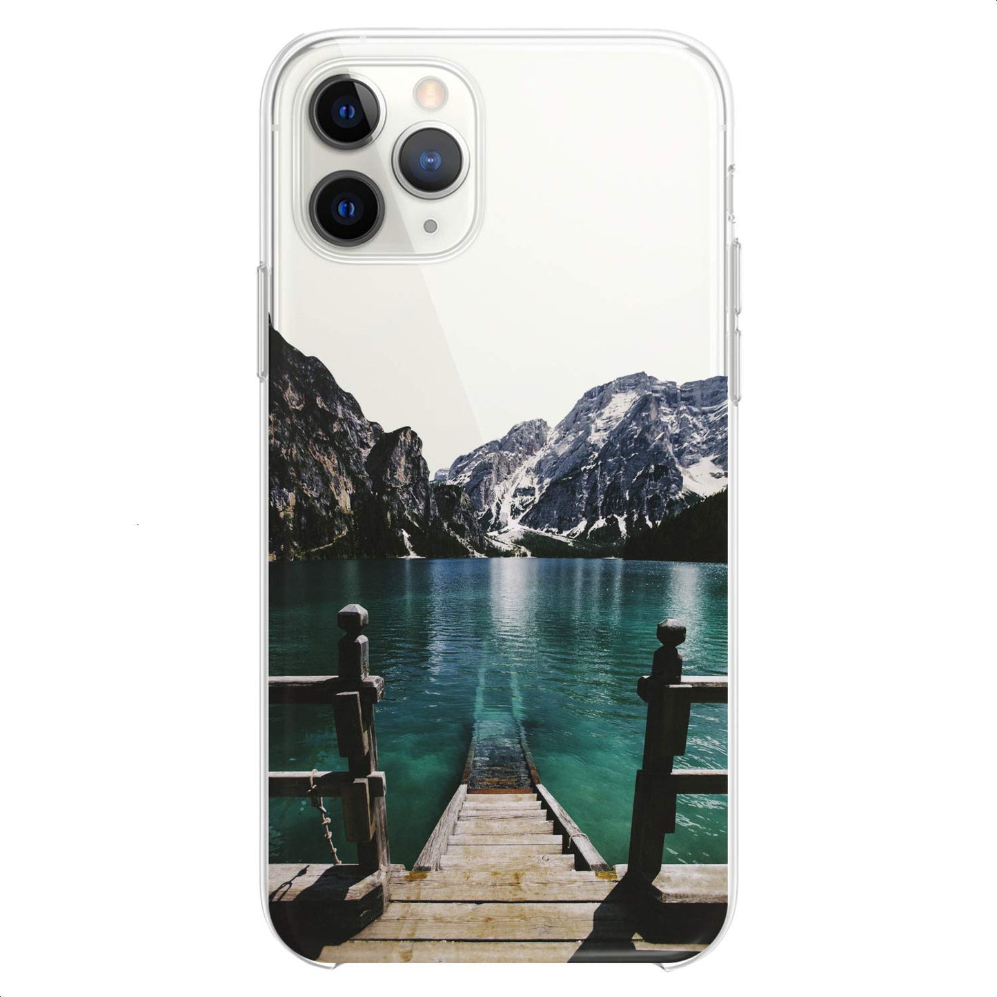 Case Compatible with iPhone 14 13 Pro Max 12 Mini 11 Xs X 8 Plus Xr 7 SE 6s 5 Slim Shadow Plants Lovely Phone Nature Flexible Silicone Print Modern Art Design Trees Cute Soft Clear White
