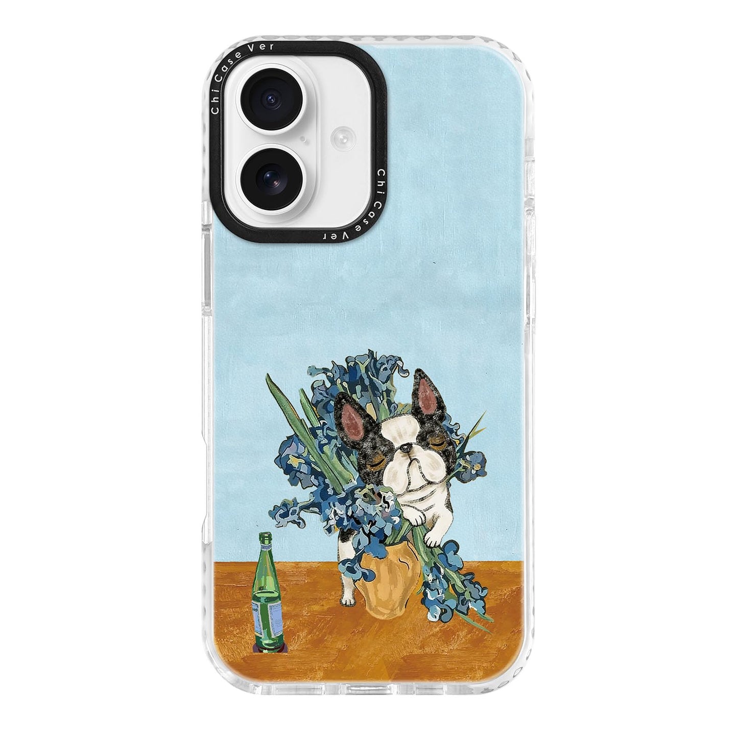 for iPhone 13 & iPhone 14 Case, Watercolor Siamese Cat Daisy Pattern with Blue Eyes, Military-Grade Drop Protection, Cute Pet Soft TPU Protective Cover with Camera Control for Girls Teens