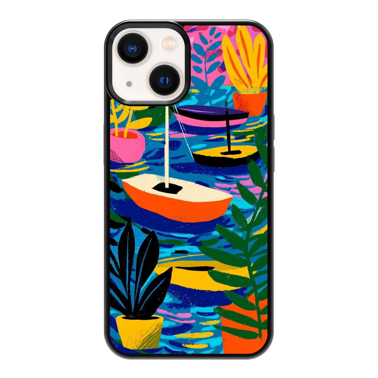 Lush Garden Wildflower Field Green Botanical Nature Aesthetic Phone Case, Shockproof Protective Cover for iPhone 11 12 13 14 15 16 17 Pro Max Plus Mini XR 7 8 SE