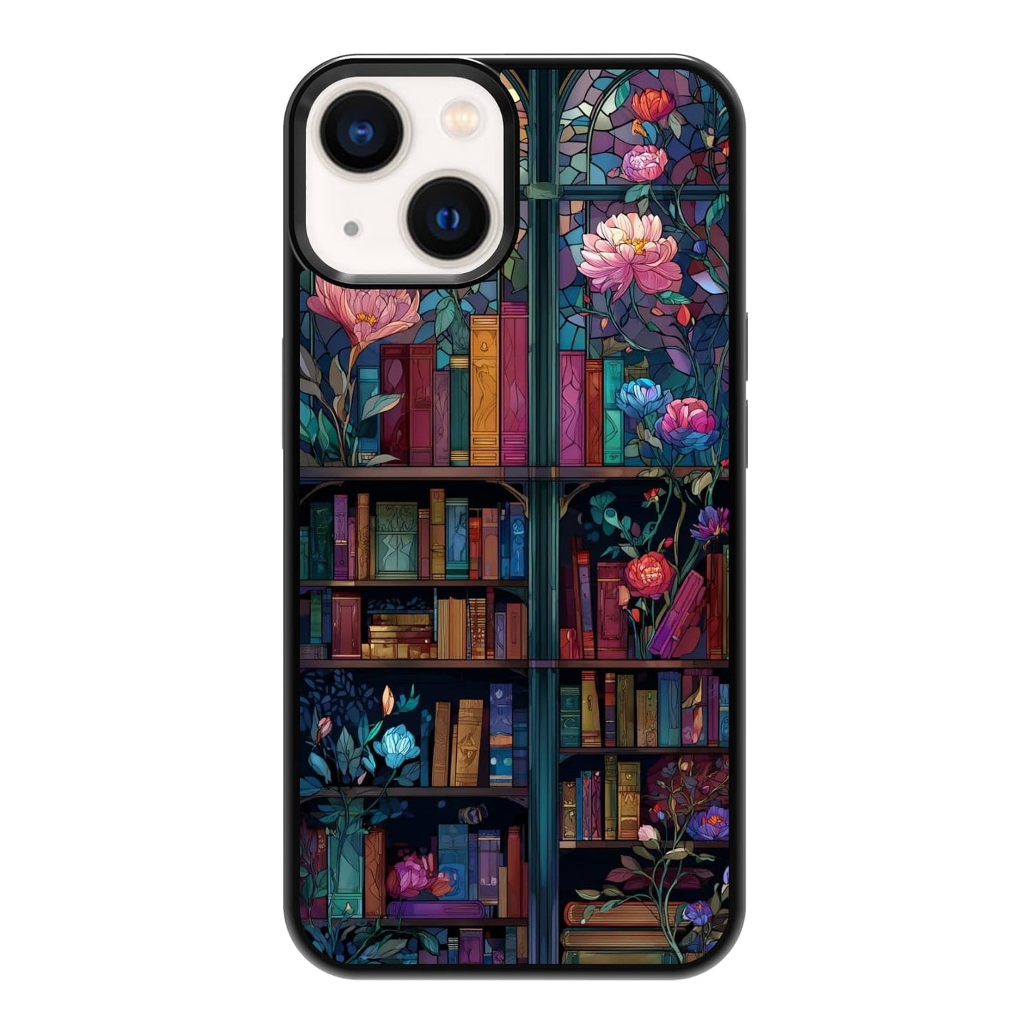 Nature Stained Glass Green Forest Tree Sunlight Phone Case, Shockproof Protective Cover for iPhone 11 12 13 14 15 16 17 Pro Max Plus Mini XR 7 8 SE