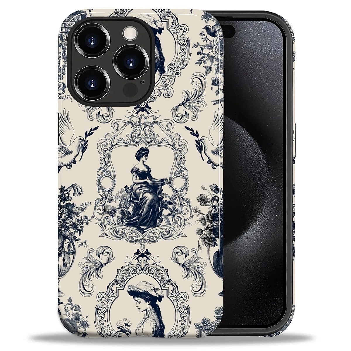 CARLOCA Case for iPhone 16 Pro,Vintage Cat Animal Pet Lover Collage Design Hybrid Dual Protection Soft TPU + Hard PC, Shockproof & Anti-Scratch Cover Men Women Stylish Protective Phone Case