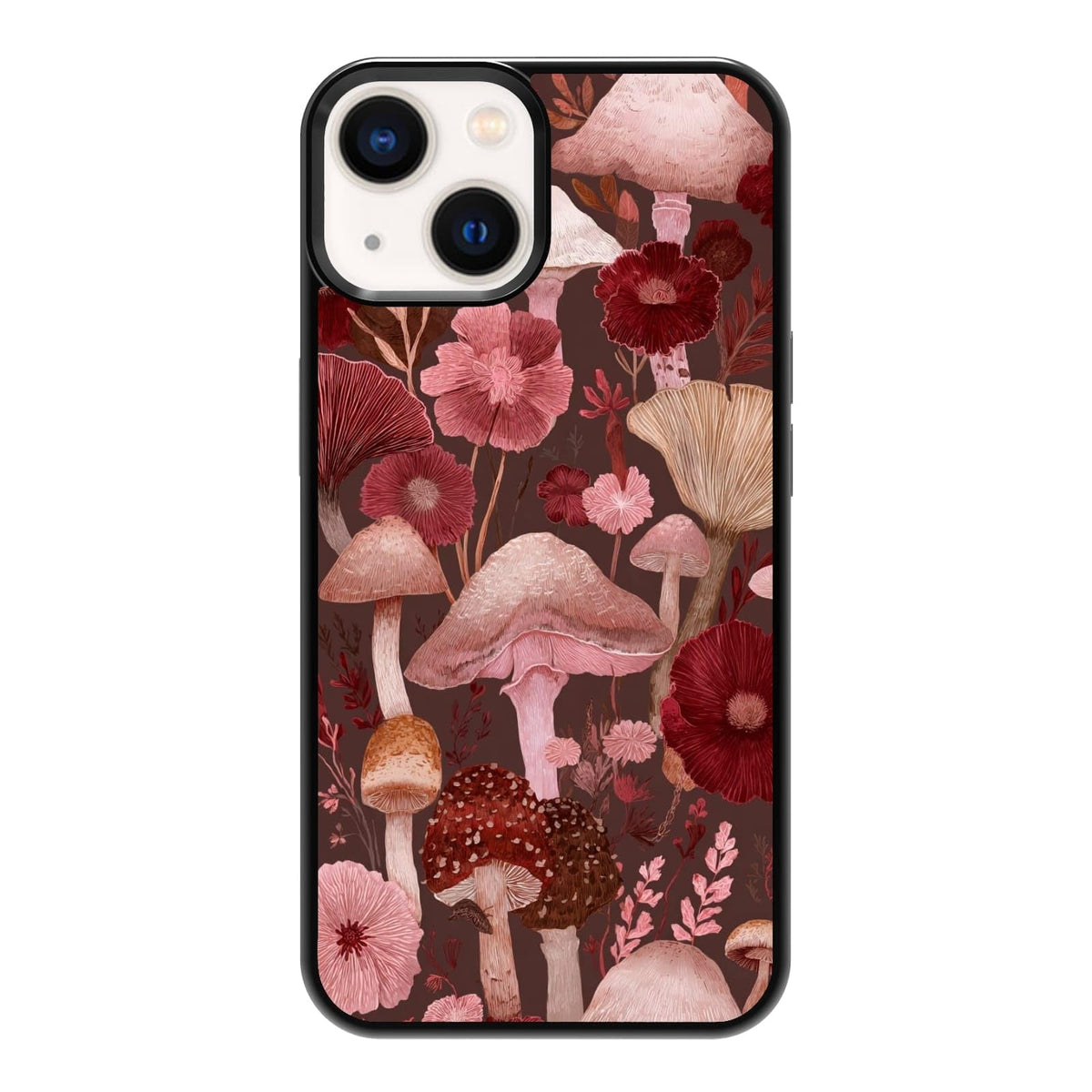Vintage Green Herb Botanical Leaf Sketch Nature Phone Case, Shockproof Protective Cover for iPhone 11 12 13 14 15 16 17 Pro Max Plus Mini XR 7 8 SE