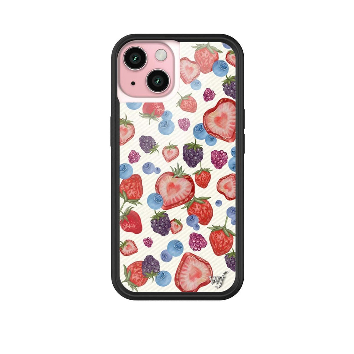 Wildflower Cases - Compatible with iPhone 15 | Protective Black Bumper, 6.5ft Drop Test Certified, Women Owned Small Business | Nature Floral Aesthetic Trendy Cute | Hummingbird