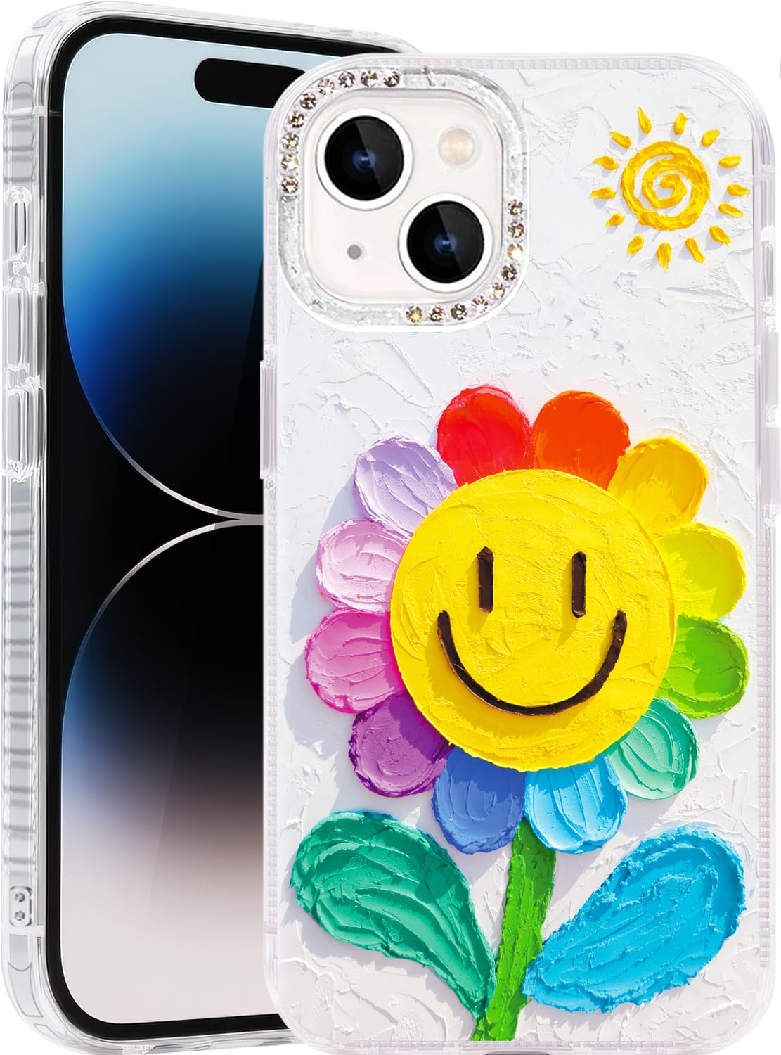 Compatible with iPhone 17 Case,with [Soft Slim][Camera Protection] Cute Fishing Cats Shiny Aesthetic Phone Cover Anti-Yellowing Shockproof Protective Cover for Women Girl