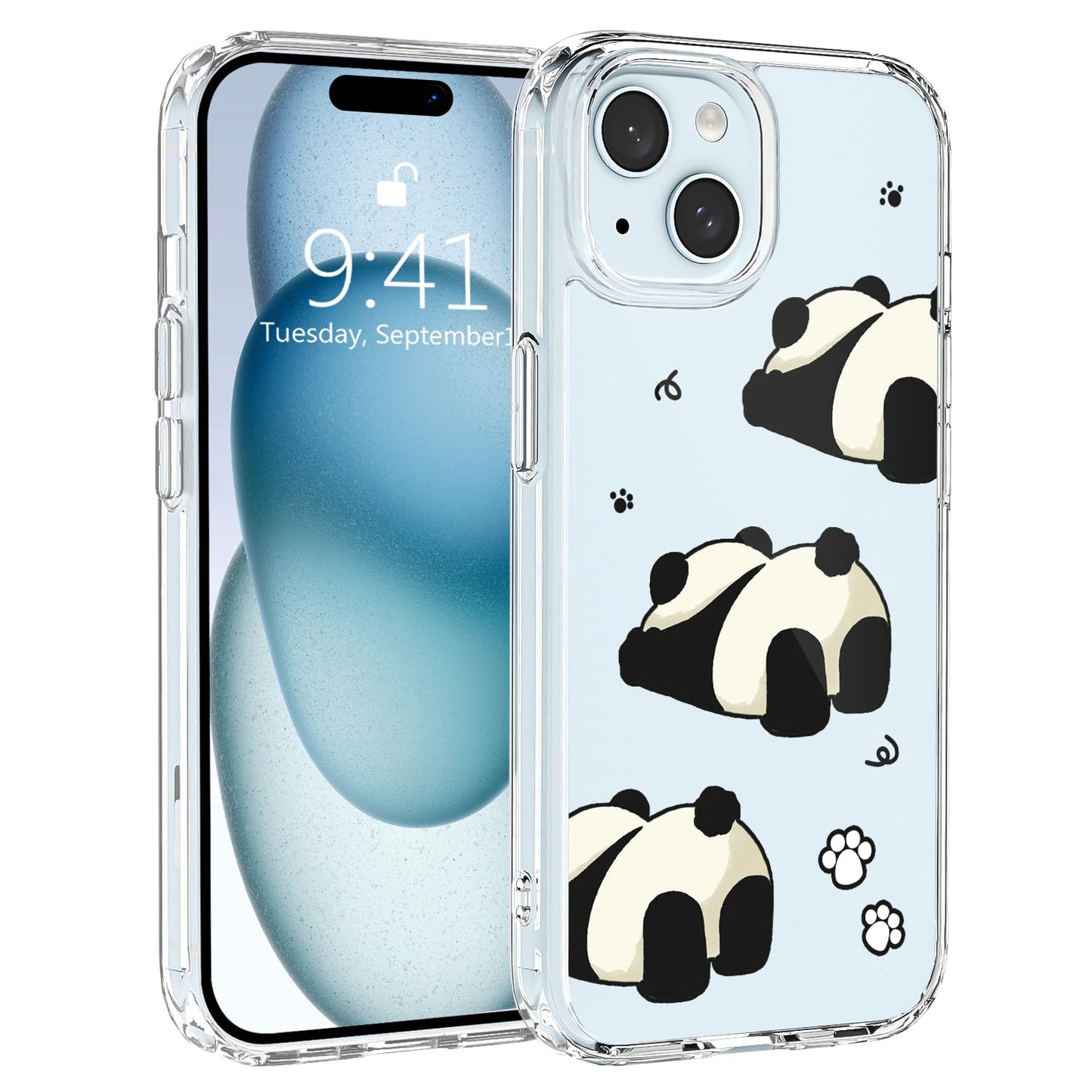 JOYLAND Funny Goose Case for iPhone 15 Cartoon Animal Cute Design Clear Cell Phone Case Acrylic Hard Back Slim Cover Shockproof Protective Cover for iPhone 15 6.1 Inch