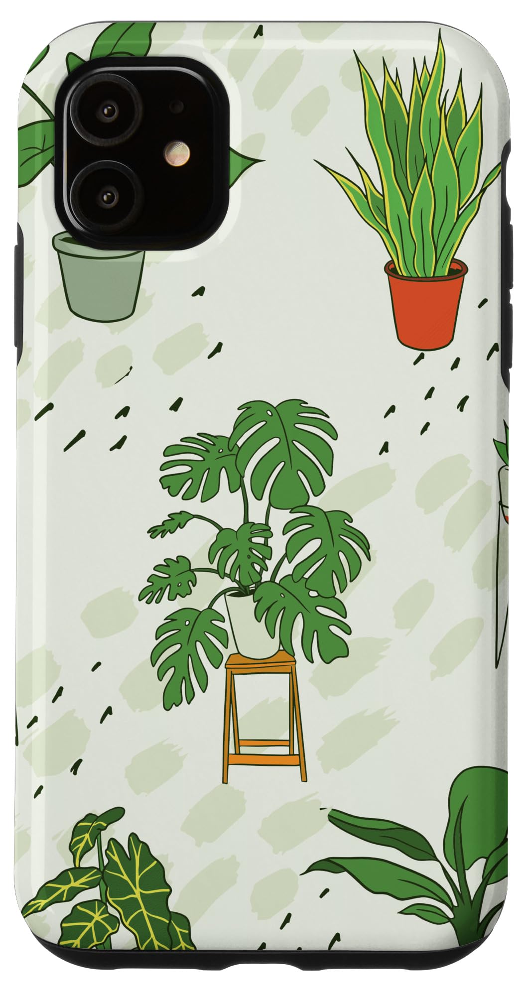 Monstera plant Houseplant Illustrations | Boho Nature Leaf Case for iPhone 15