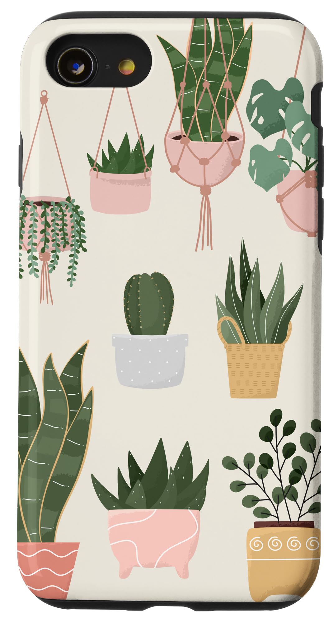 Boho Indoor and Outdoor Plant Illustrations Nature Art Phone Case for iPhone 15 Pro Max