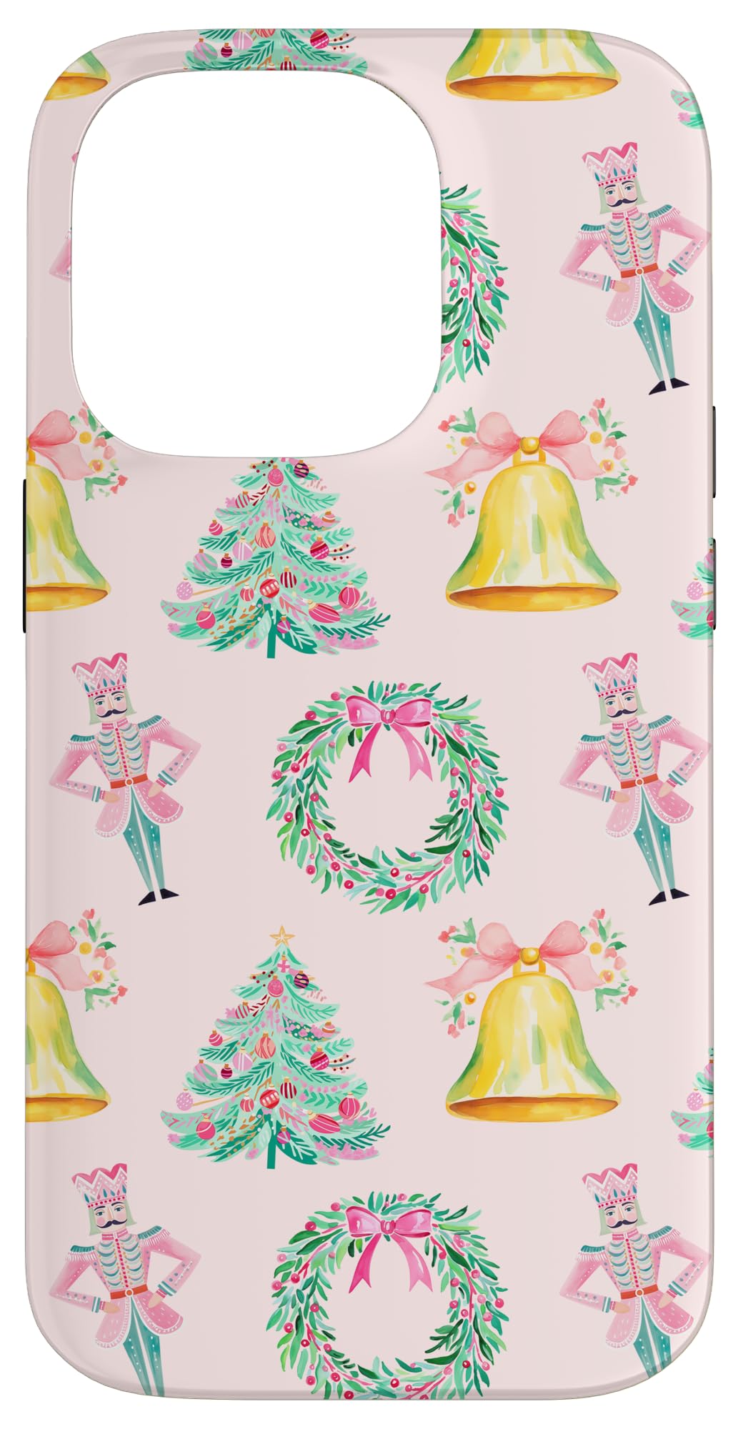 Preppy Pink Christmas Nutcracker Print Case for iPhone 15