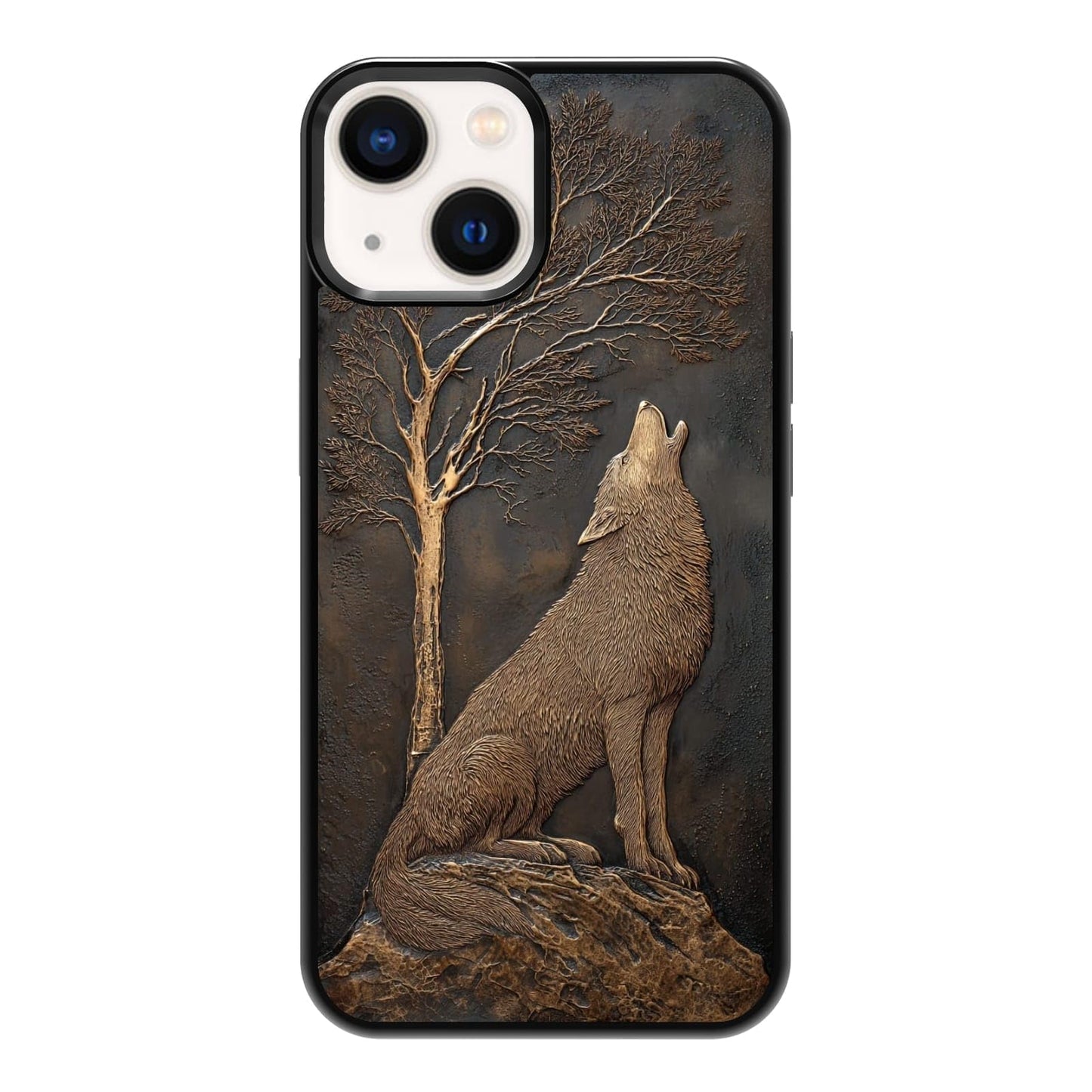 Dark Botanical Wildflower Forest Green Leaf White Blossom Nature Art Phone Case, Shockproof Protective Cover for iPhone 11 12 13 14 15 16 17 Pro Max Plus Mini XR 7 8 SE