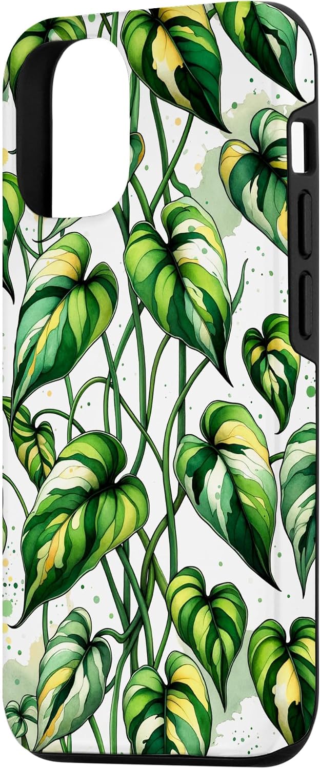 iPhone 14 Nature-Inspired Botanical Pothos House Plant Decorative Case