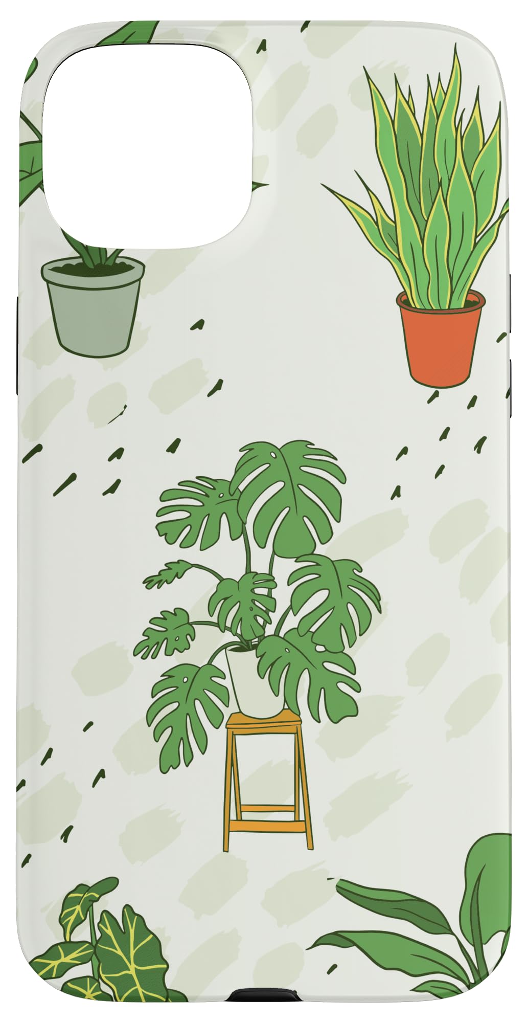 Monstera plant Houseplant Illustrations | Boho Nature Leaf Case for iPhone 15