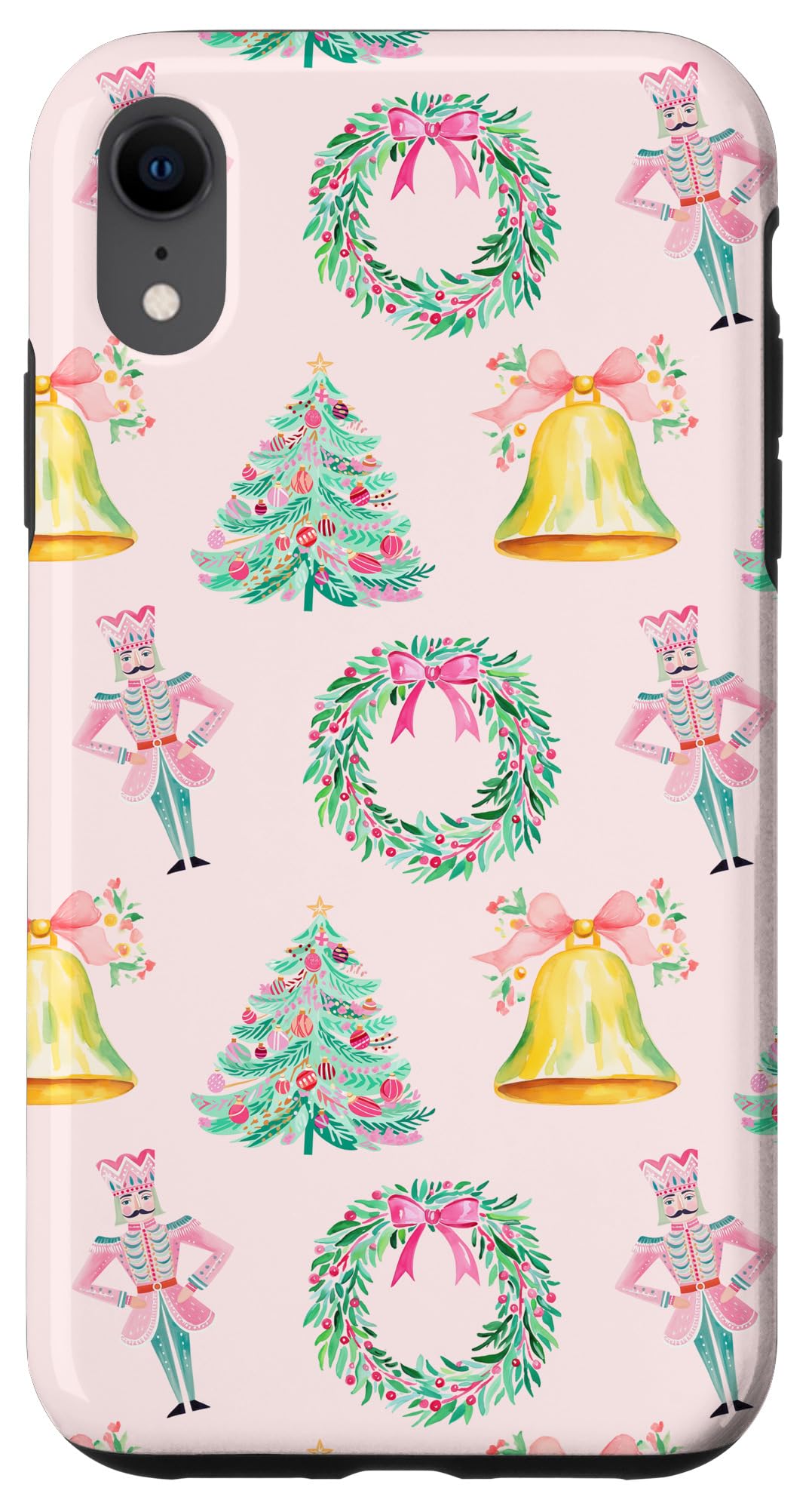 Preppy Pink Christmas Nutcracker Print Case for iPhone 15