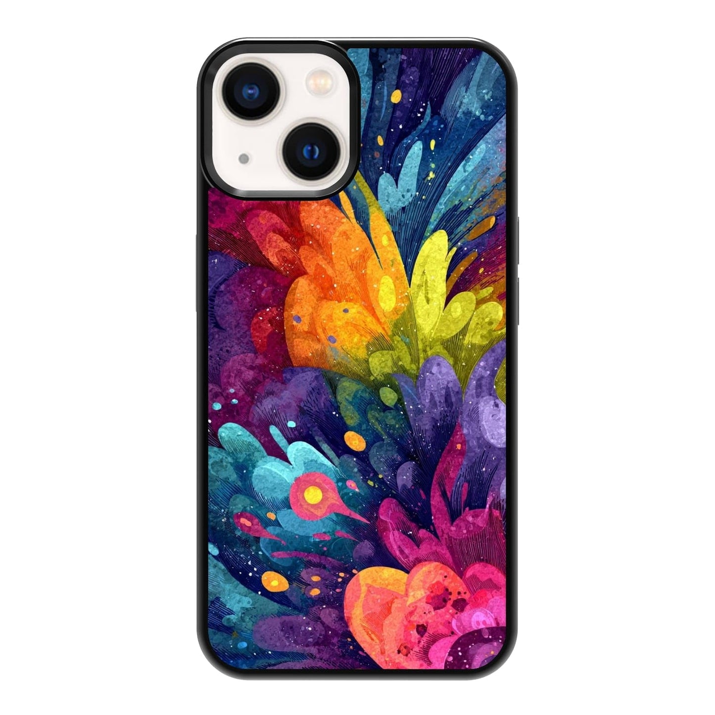 Four Seasons Tree of Life Watercolor Nature Phone Case, Shockproof Protective Cover for iPhone 11 12 13 14 15 16 17 Pro Max Plus Mini XR 7 8 SE