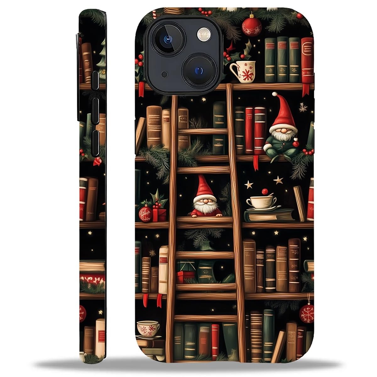 Case Compatible with iPhone 16,Christmas Decorations-Santa Claus Hybrid 2-Layer Hard Shell+Silicone Double Protective Scratch-Resistant Shockproof Case for iPhone 16