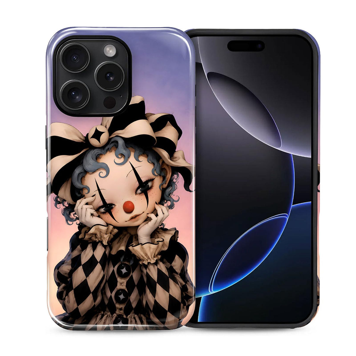 for iPhone 17 Pro Max Case,Hybrid 2-Layer Hard Shell + Silicone Protective Case -Resistant Shockproof- Ally's Dog's Cute College Summer Flower Collage