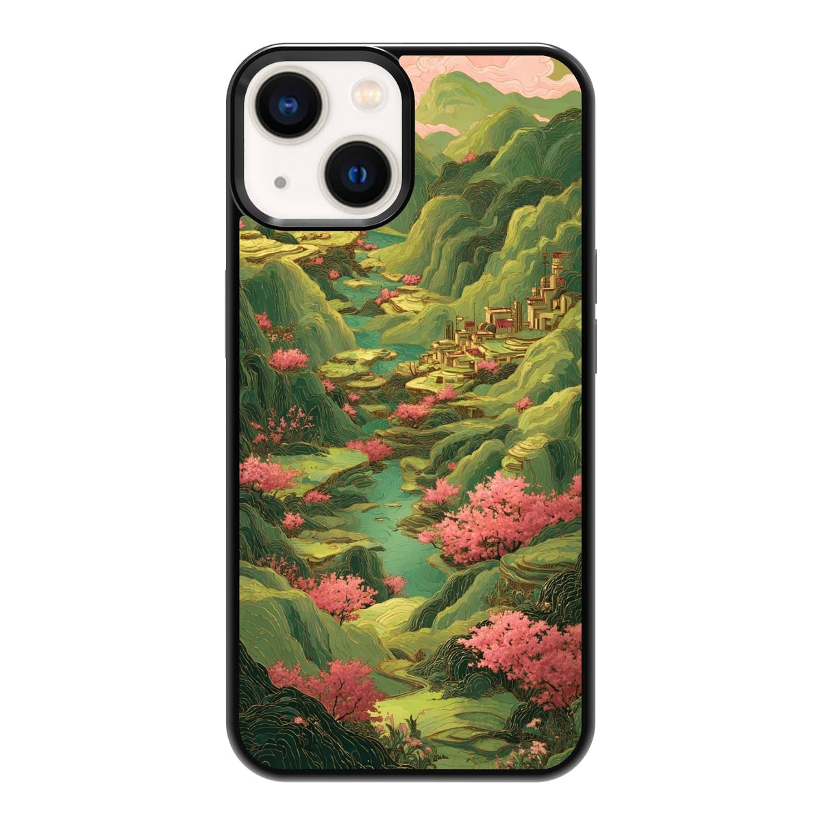 Vibrant Redwood Forest Path Wildflowers Nature Landscape Phone Case, Shockproof Protective Cover for iPhone 11 12 13 14 15 16 17 Pro Max Plus Mini XR 7 8 SE