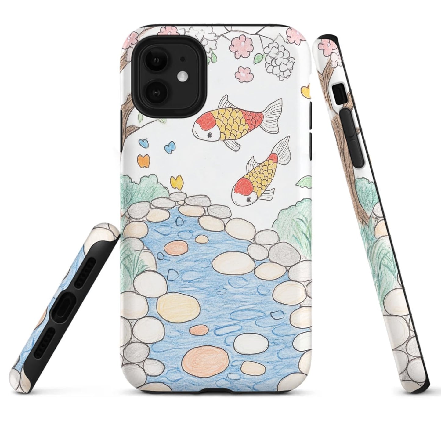 Raindrops Potted Plants Phone Case Compatible with iPhone 16 15 14 13 12 Compatible with Samsung Galaxy S25 S24 S21 Ultra FE S22 Dual Layer Sturdy Shockproof Full Protection