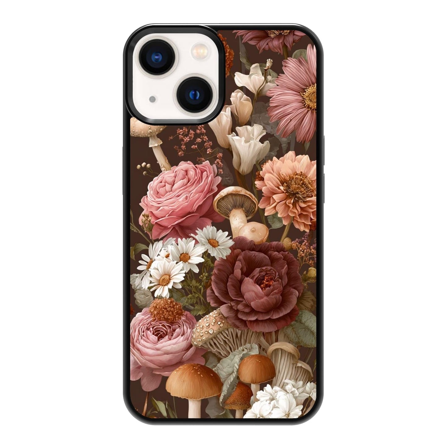 Vintage Green Herb Botanical Leaf Sketch Nature Phone Case, Shockproof Protective Cover for iPhone 11 12 13 14 15 16 17 Pro Max Plus Mini XR 7 8 SE