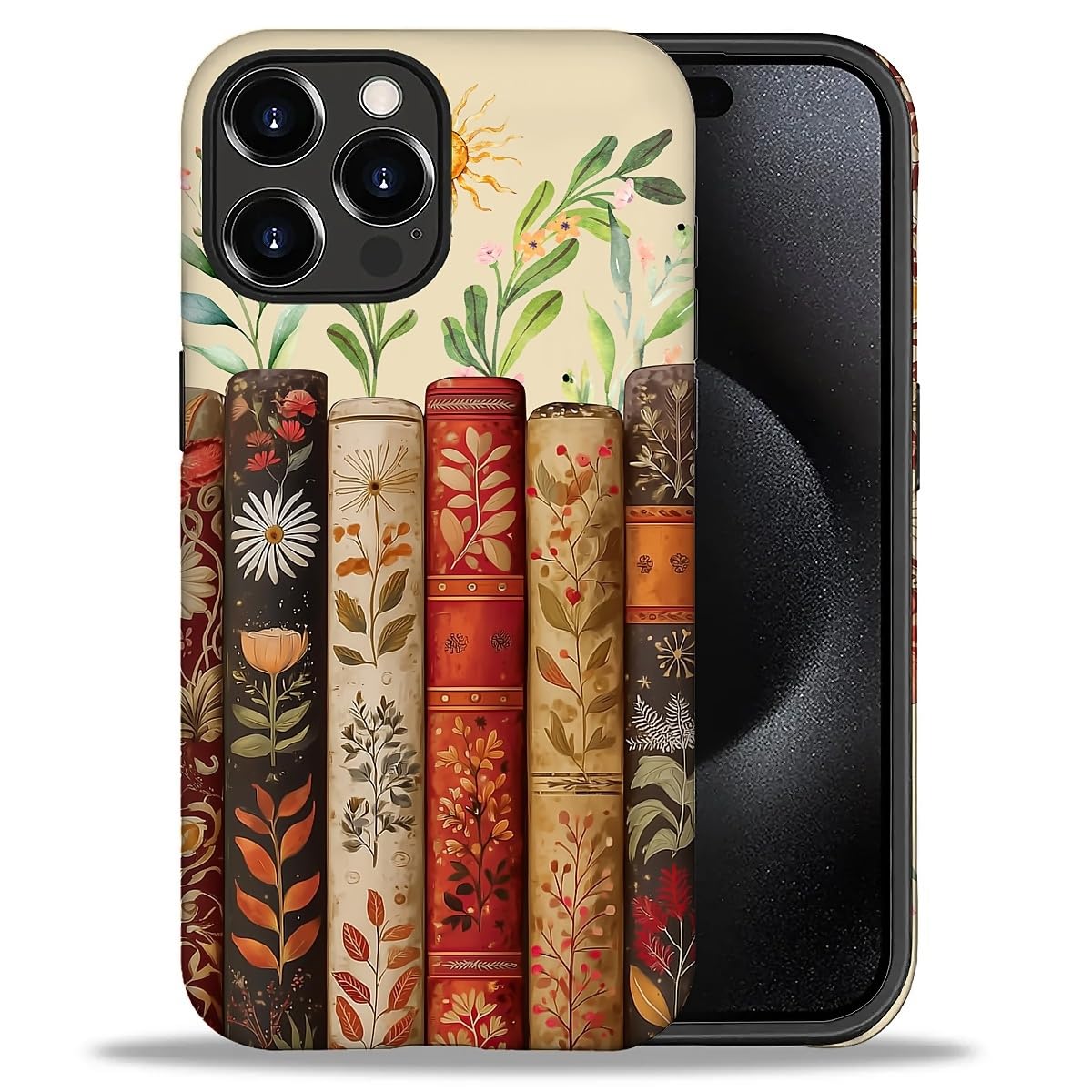 DAIZAG Case for iPhone 13 iPhone 14, Christmas Coffee Snowflake Cane Full-Body Design Hybrid Dual Protection Soft TPU + Hard PC, Shockproof Scratch-Resistant Protective Cover Phone Case for Men Women