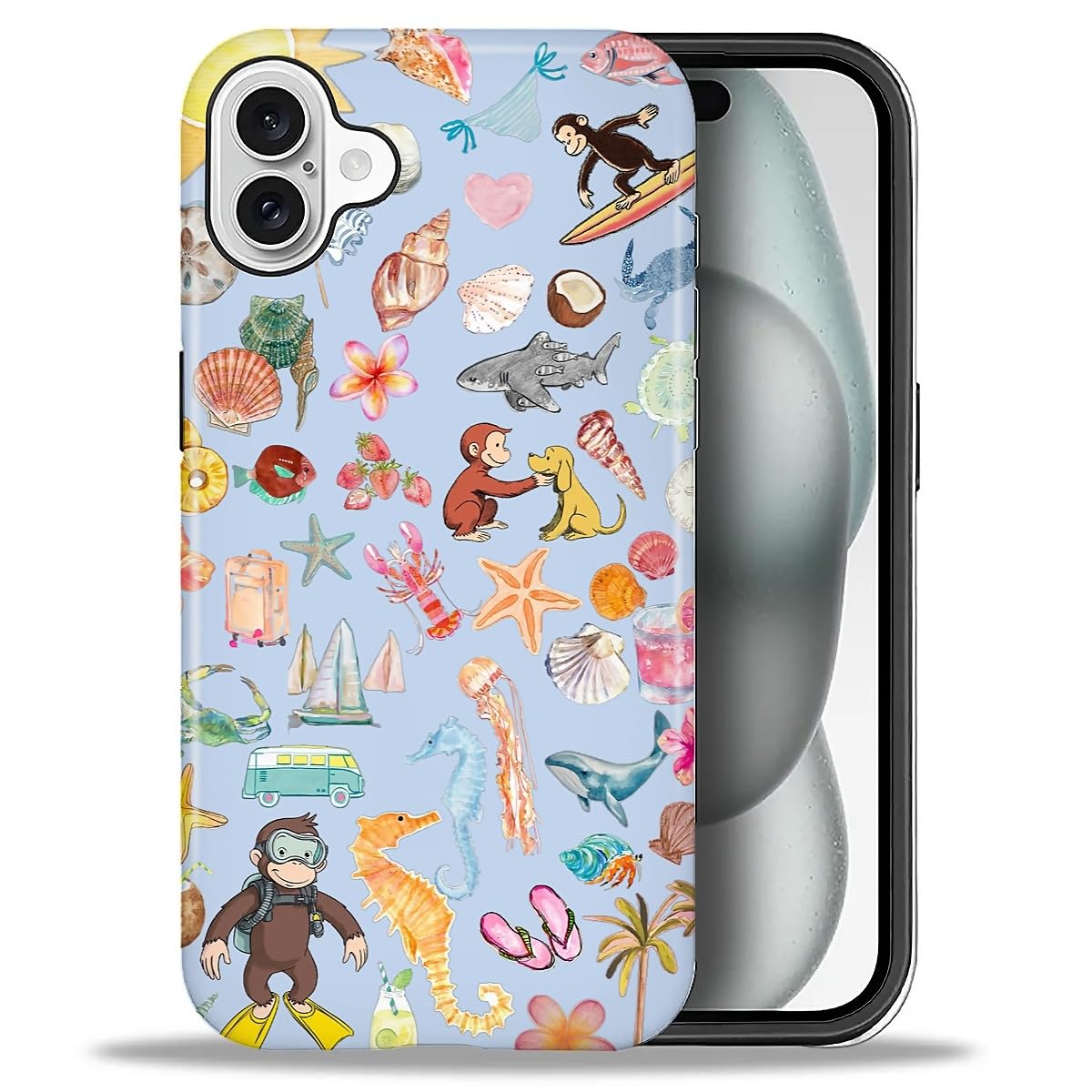 CARLOCA Case for iPhone 16 Pro,Vintage Cat Animal Pet Lover Collage Design Hybrid Dual Protection Soft TPU + Hard PC, Shockproof & Anti-Scratch Cover Men Women Stylish Protective Phone Case