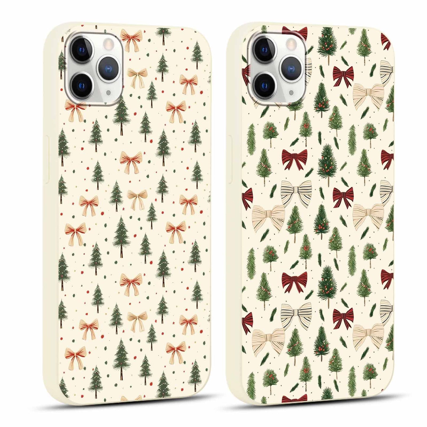 2 Pack Merry Christmas Phone Case for iPhone 16 6.1", Cute Xmas Christmas Tree Pattern Case with Candy Design Christmas Decorations Gifts Shockproof Soft Silicone Cover for Girl Women