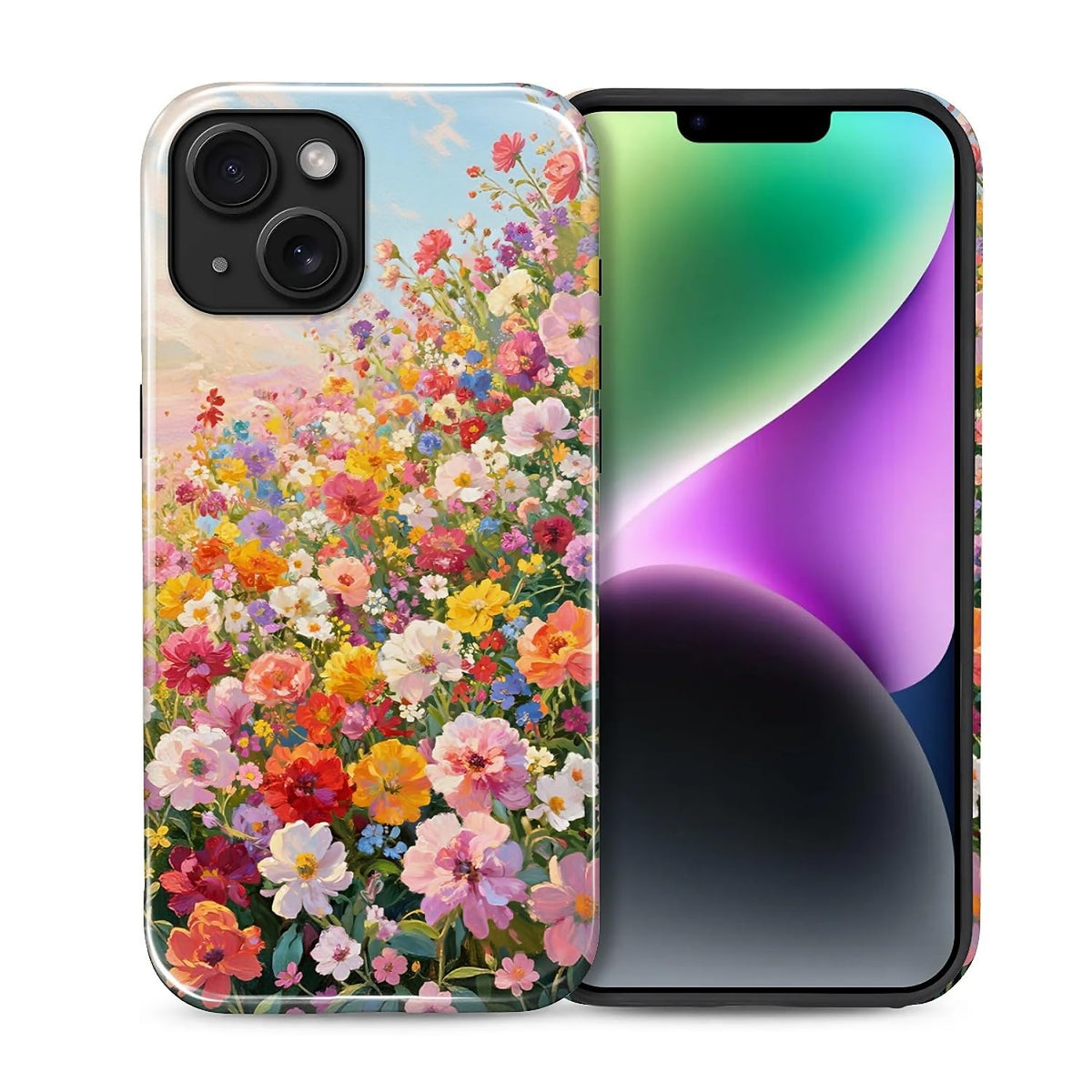 Case for iPhone 15, Shockproof Hybrid Protective Phone Case, Dual-Layer Drop Protection Anti-Scratch, Cozy Cats