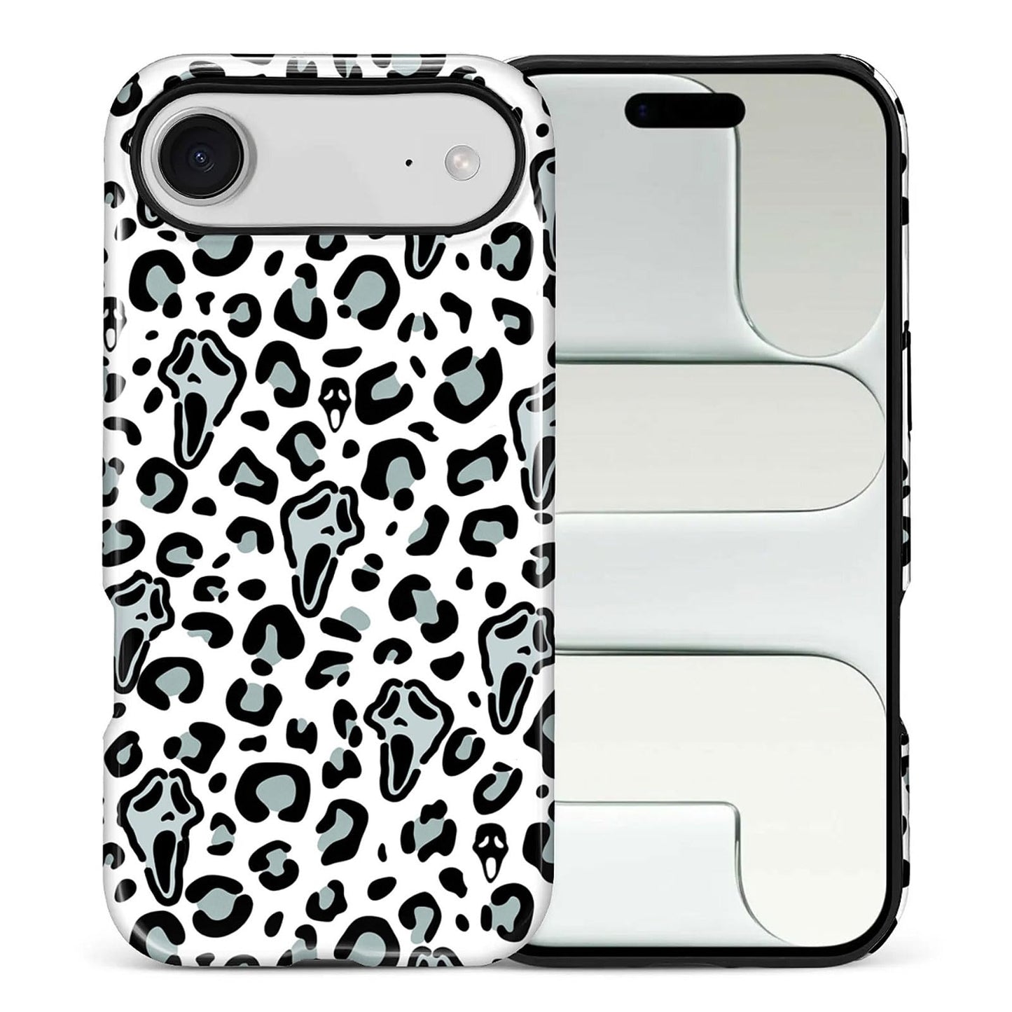 for iPhone 15 Case,Hybrid 2-Layer Hard Shell + Silicone Protective Case -Resistant Shockproof- A Naughty Cat with Blue Stripes Eating Fish