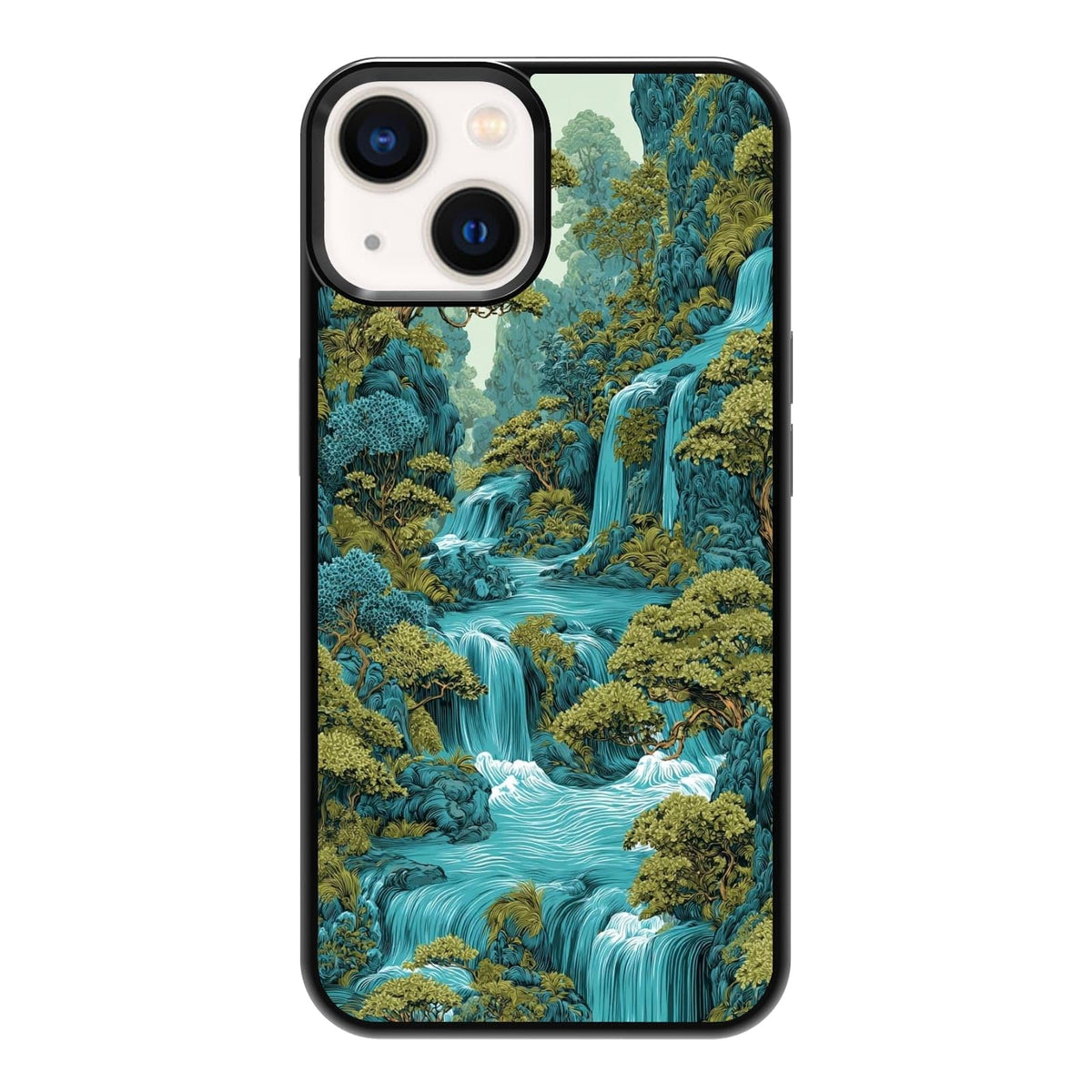 Lush Tropical Monstera Leaves Black Cat Botanical Art Phone Case, Shockproof Protective Cover for iPhone 11 12 13 14 15 16 17 Pro Max Plus Mini XR 7 8 SE