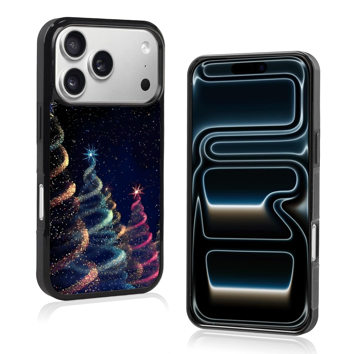 Cute Christmas Tree Bow Phone Case: Kawaii Winter Non-Slip Design Compatible with iPhone 13./14 Case for Women & Girl（14）