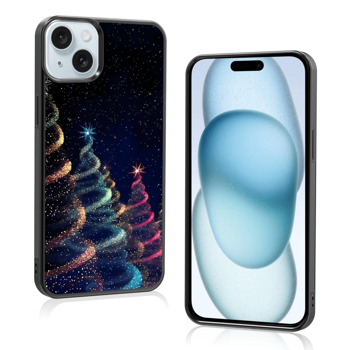 Cute Christmas Tree Bow Phone Case: Kawaii Winter Non-Slip Design Compatible with iPhone 13./14 Case for Women & Girl（14）