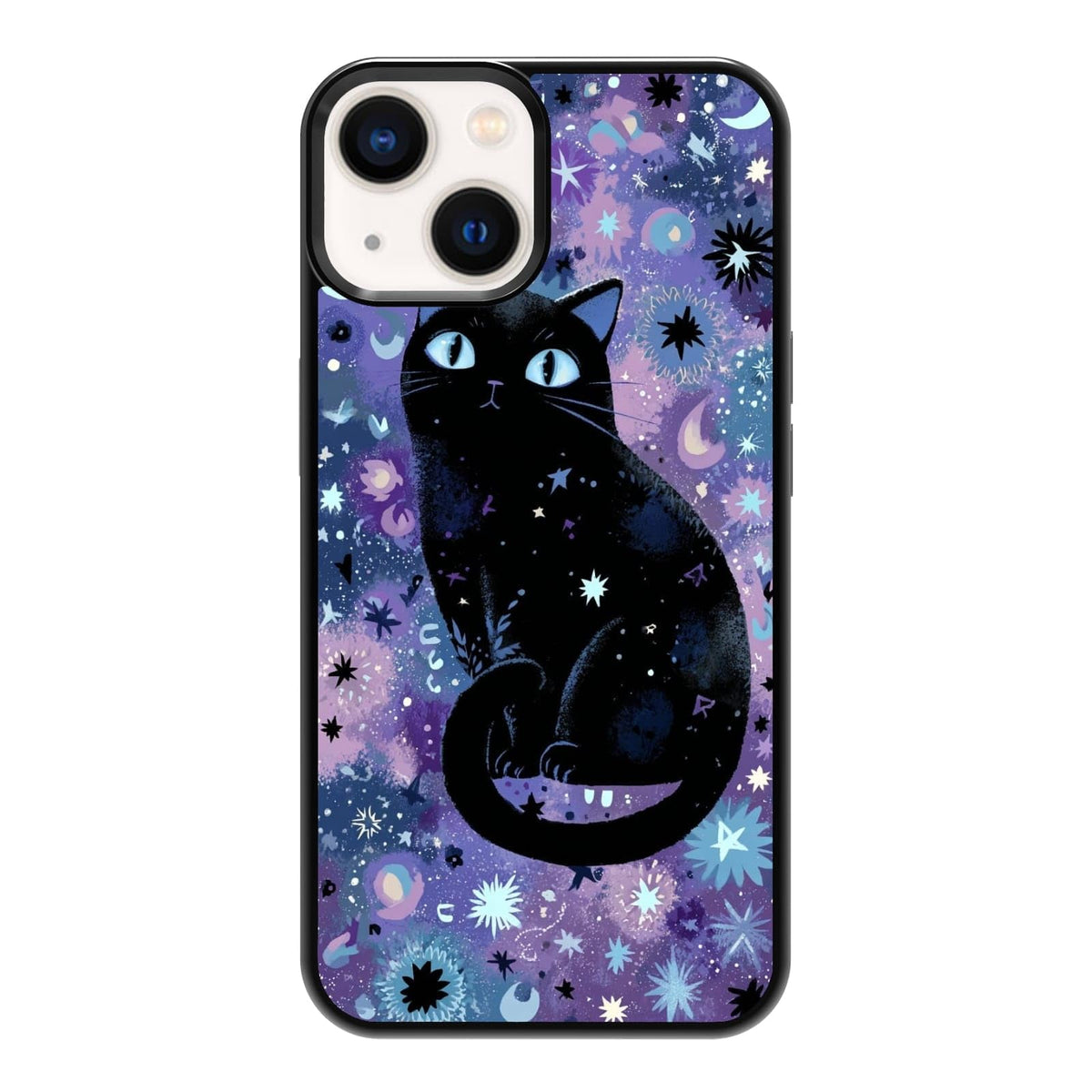 Black Cat Indoor Jungle Potted Plants Bookshelf Dark Green Botanical Urban Forest Phone Case, Shockproof Protective Cover for iPhone 11 12 13 14 15 16 17 Pro Max Plus Mini XR 7 8 SE